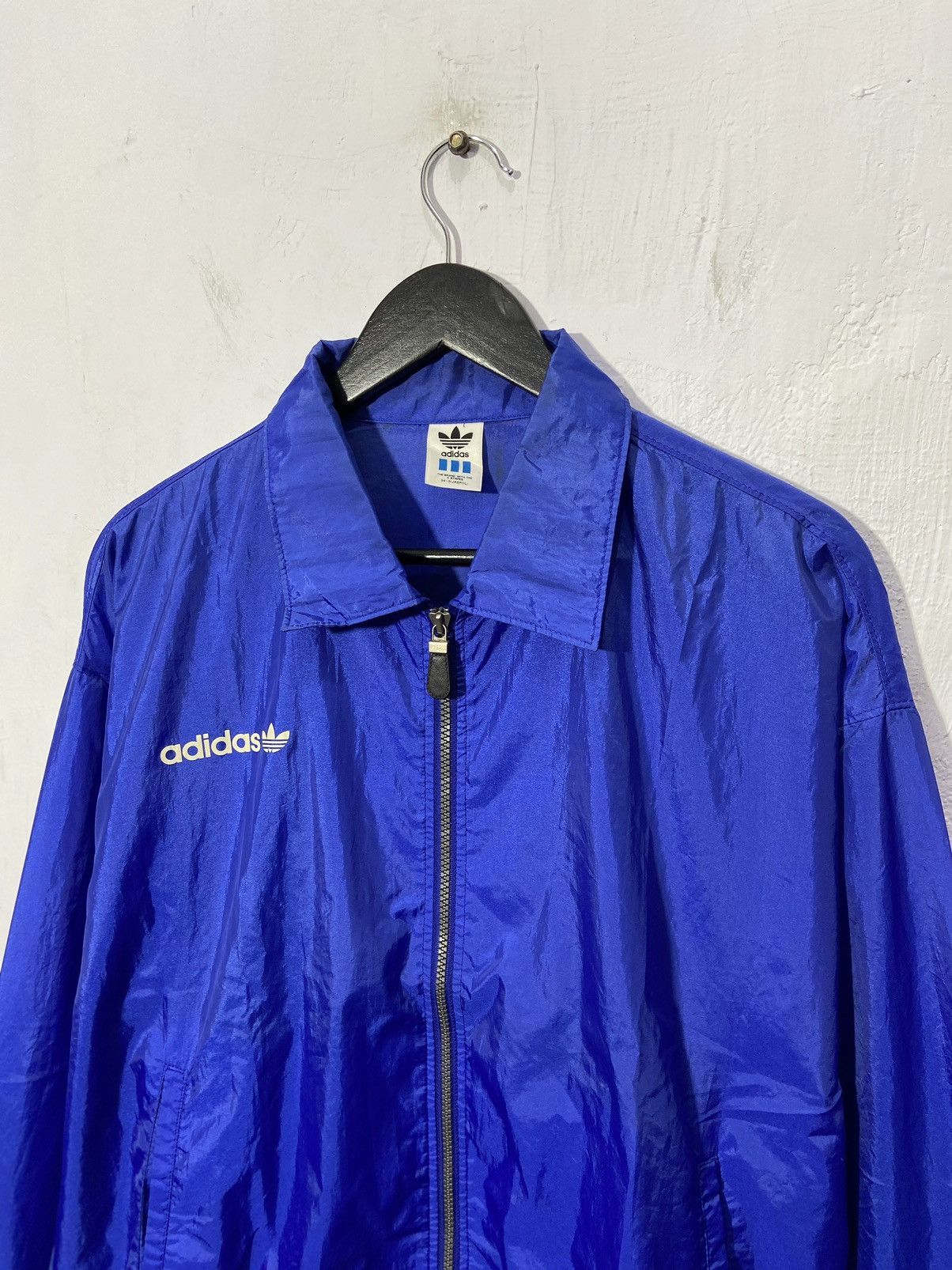Adidas Vintage Adidas Trefoil Descente Boxy Light Jacket Blue Size US L / EU 52-54 / 3 - 3 Thumbnail