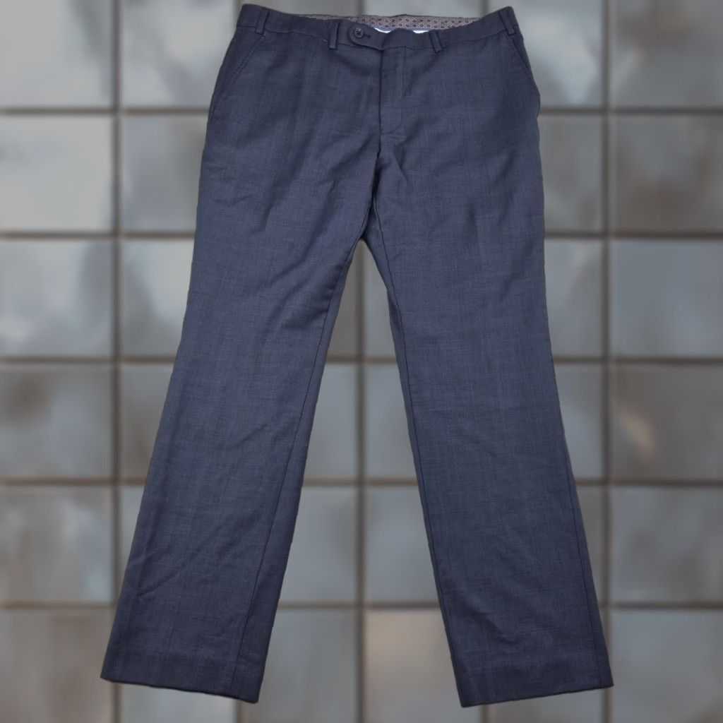 Original Penguin Original Penguin Pants Mens 36x30 Blue Wool Dress Trousers Straight Leg Size US 36 / EU 52 - 1 Thumbnail