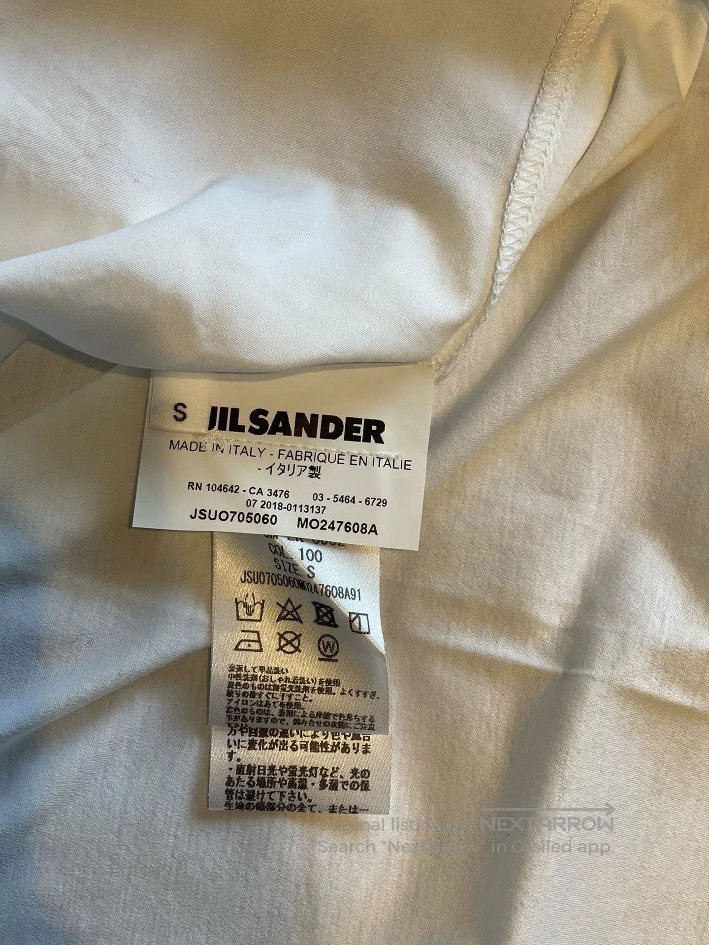 Jil Sander jil sander white short sleeve t. Size US S / EU 44-46 / 1 - 7 Thumbnail
