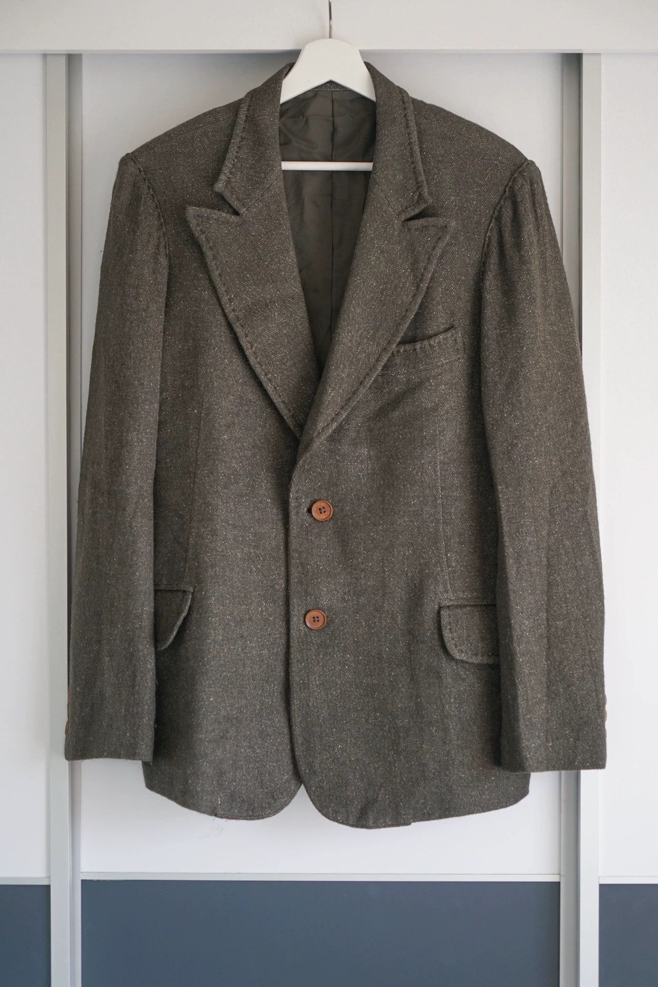Yohji Yamamoto Yohji Yamamoto Custom Tailored Suit Jacket Size US S / EU 44-46 / 1 - 1 Thumbnail