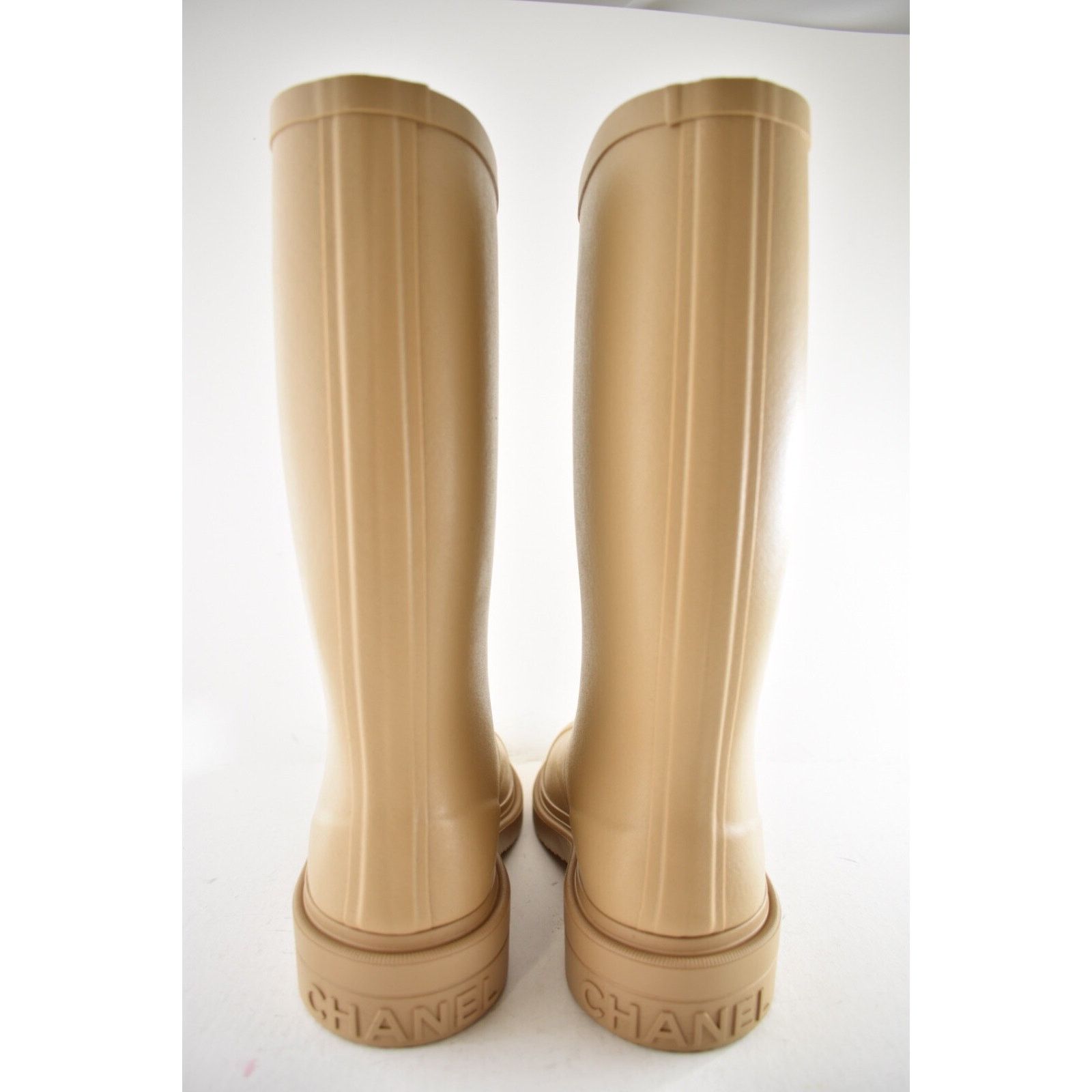 Chanel Wellington Wellies CC Logo Pull On Rubber Rain Boots 41 Size US 11 / IT 41 - 18 Thumbnail