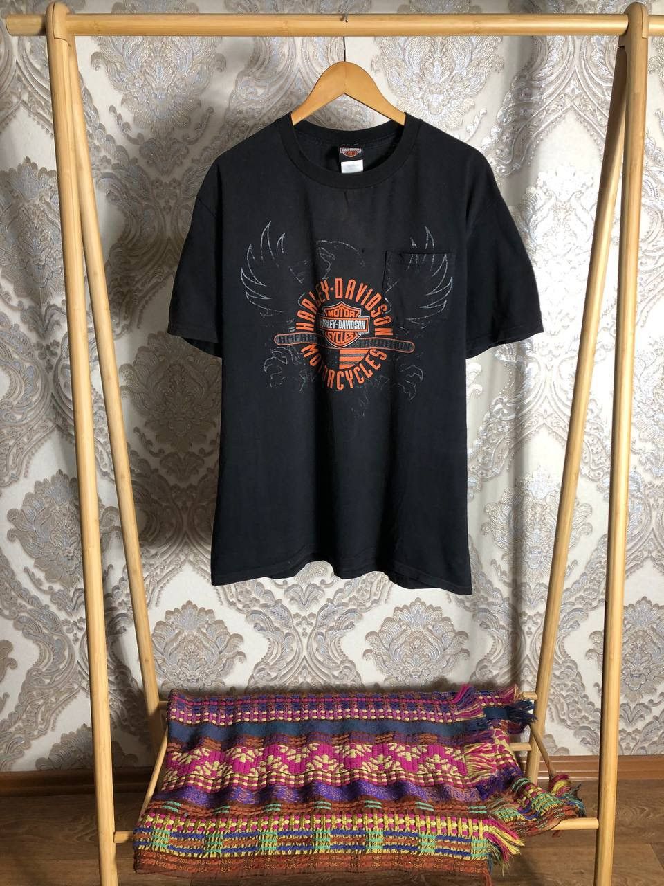 Harley Davidson VINTAGE HARLEY DAVIDSON MOTORCYCLE RETRO CASUAL BIKE Y2K 90s Size US XL / EU 56 / 4 - 2 Thumbnail