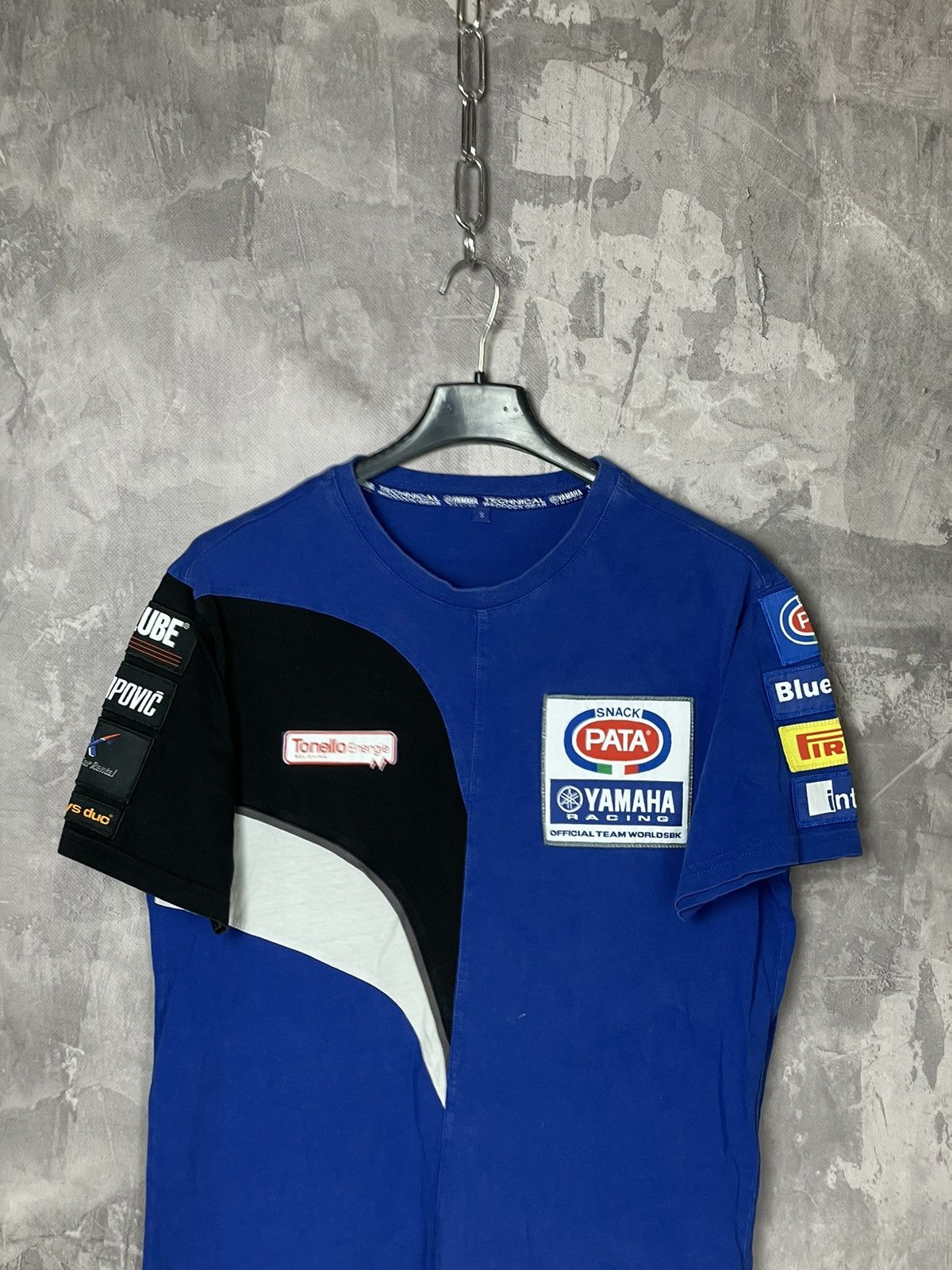 Vintage × Yamaha Vintage Streetwear Moto Racing Yamaha Blue T shirt Size US M / EU 48-50 / 2 - 2 Thumbnail