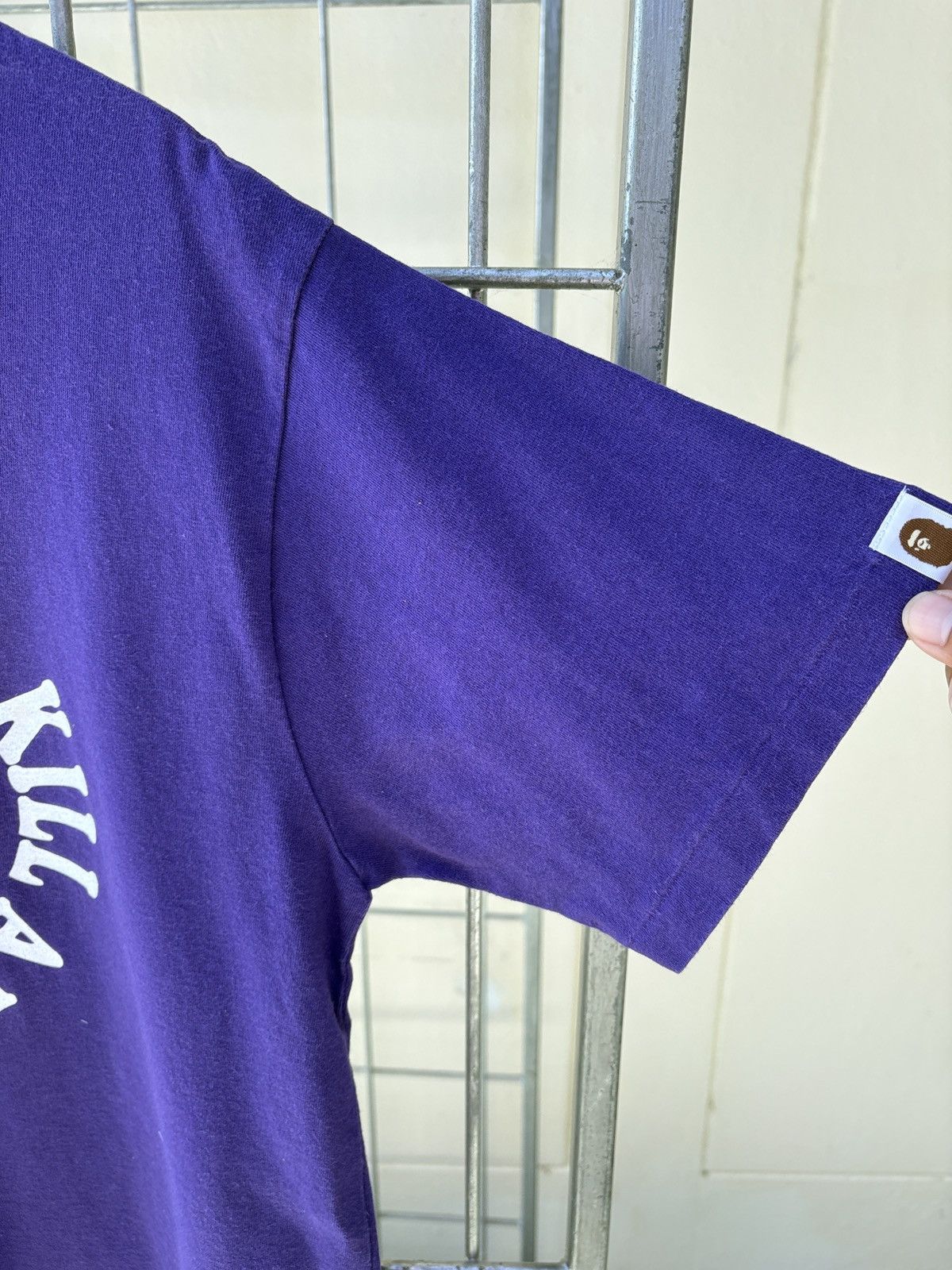 Bape BAPE A Bathing Ape Ape Shall Never Kill Ape purple tee Size US M / EU 48-50 / 2 - 10 Thumbnail