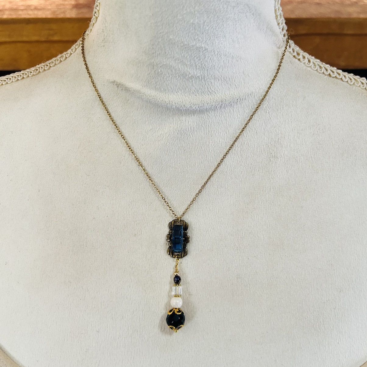 Handmade Handcrafted elegant repurpose vintage dangle necklace Size ONE SIZE - 3 Thumbnail