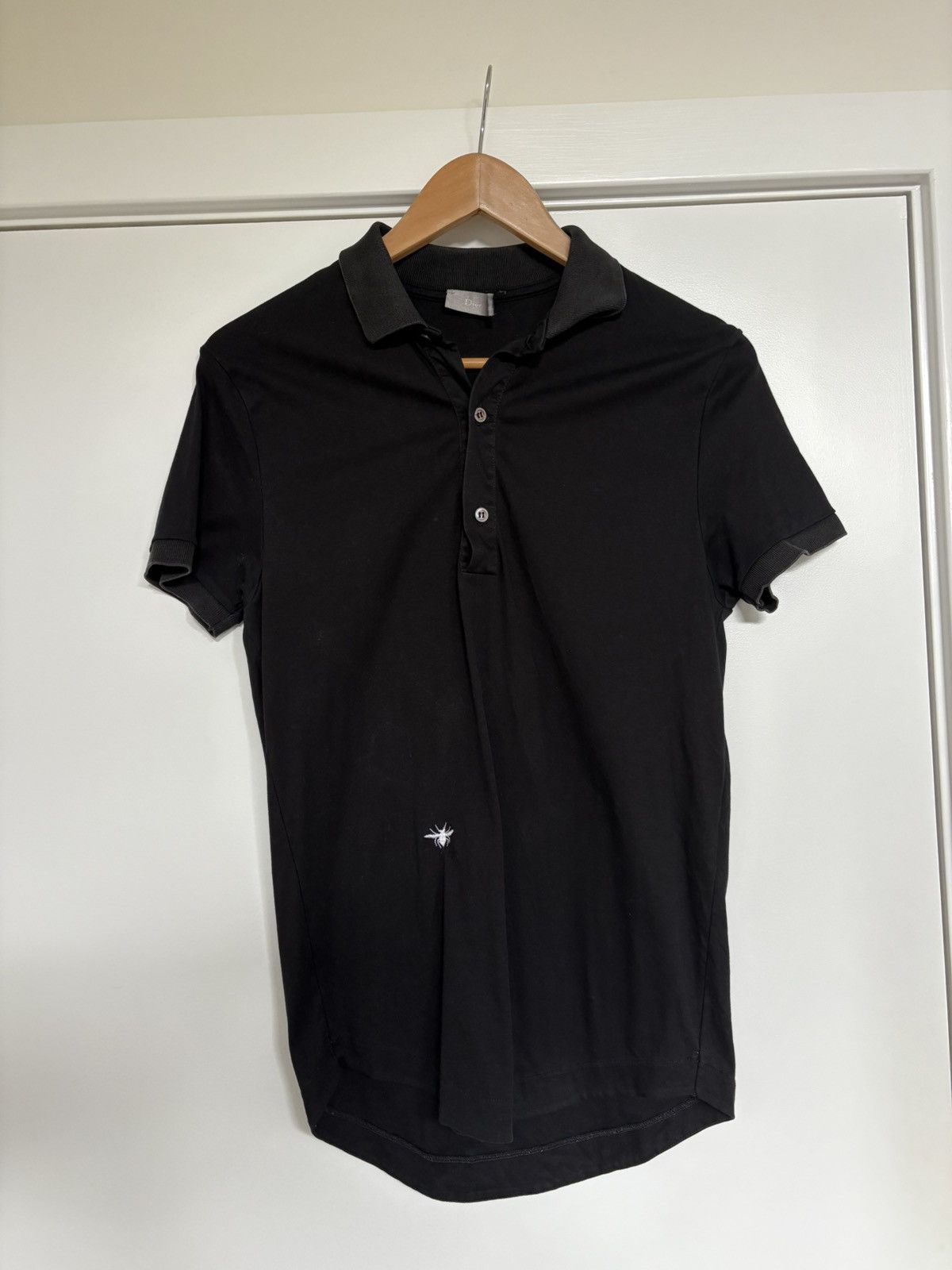 Dior Dior Homme SS06 Black Polo Shirt Rhinestones in size S | Grailed