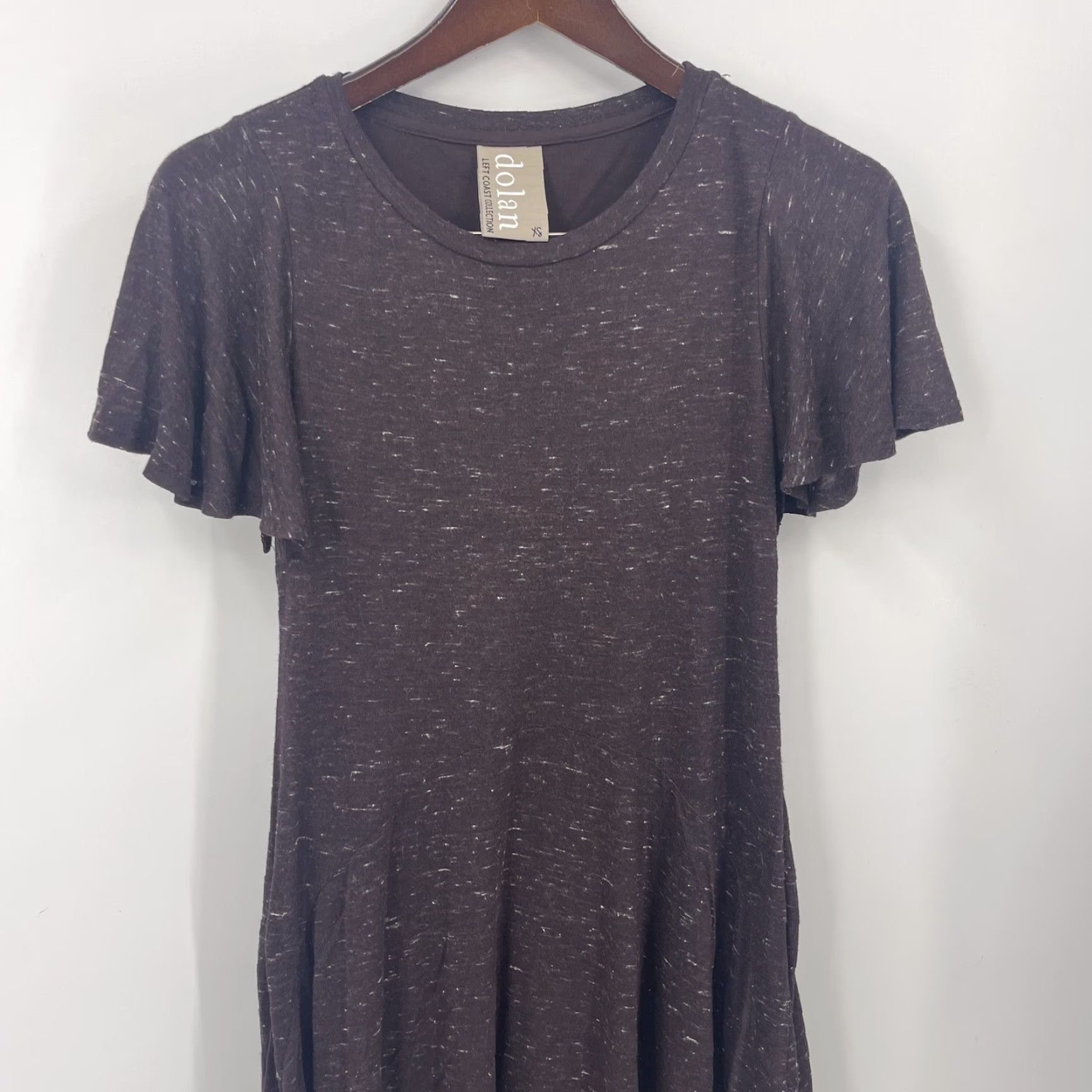 Anthropologie Anthropologie Dolan Dress Womens XS Brown Minimalist T-Shirt Dress Casual Bohemian Size XS / US 0-2 / IT 36-38 - 2 Thumbnail
