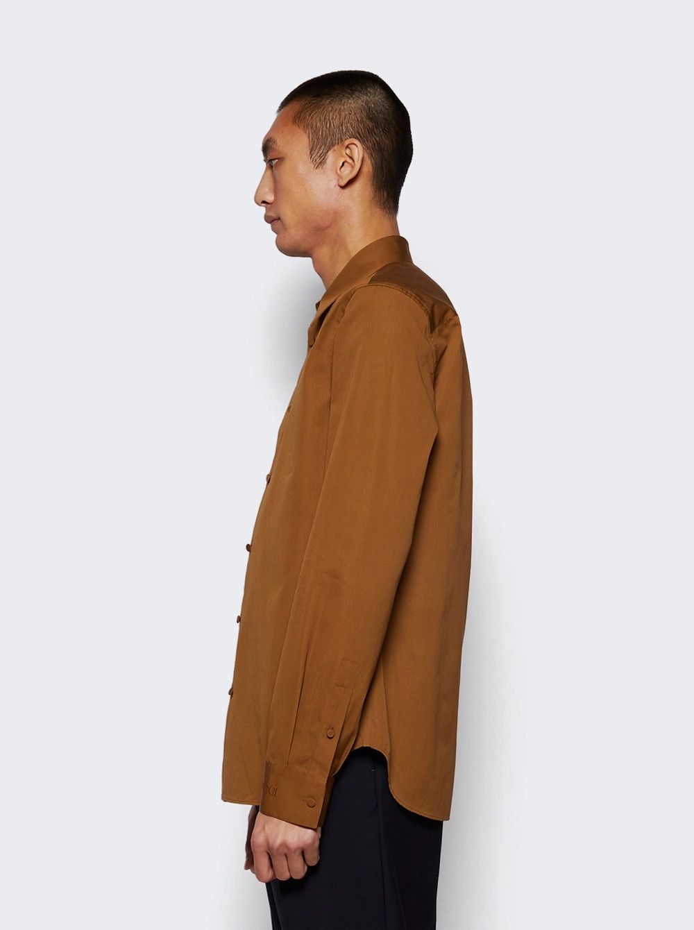 Gucci o1loc1c0326 797217 Heavy Cotton Poplin Shirt in Brown Size US M / EU 48-50 / 2 - 4 Thumbnail