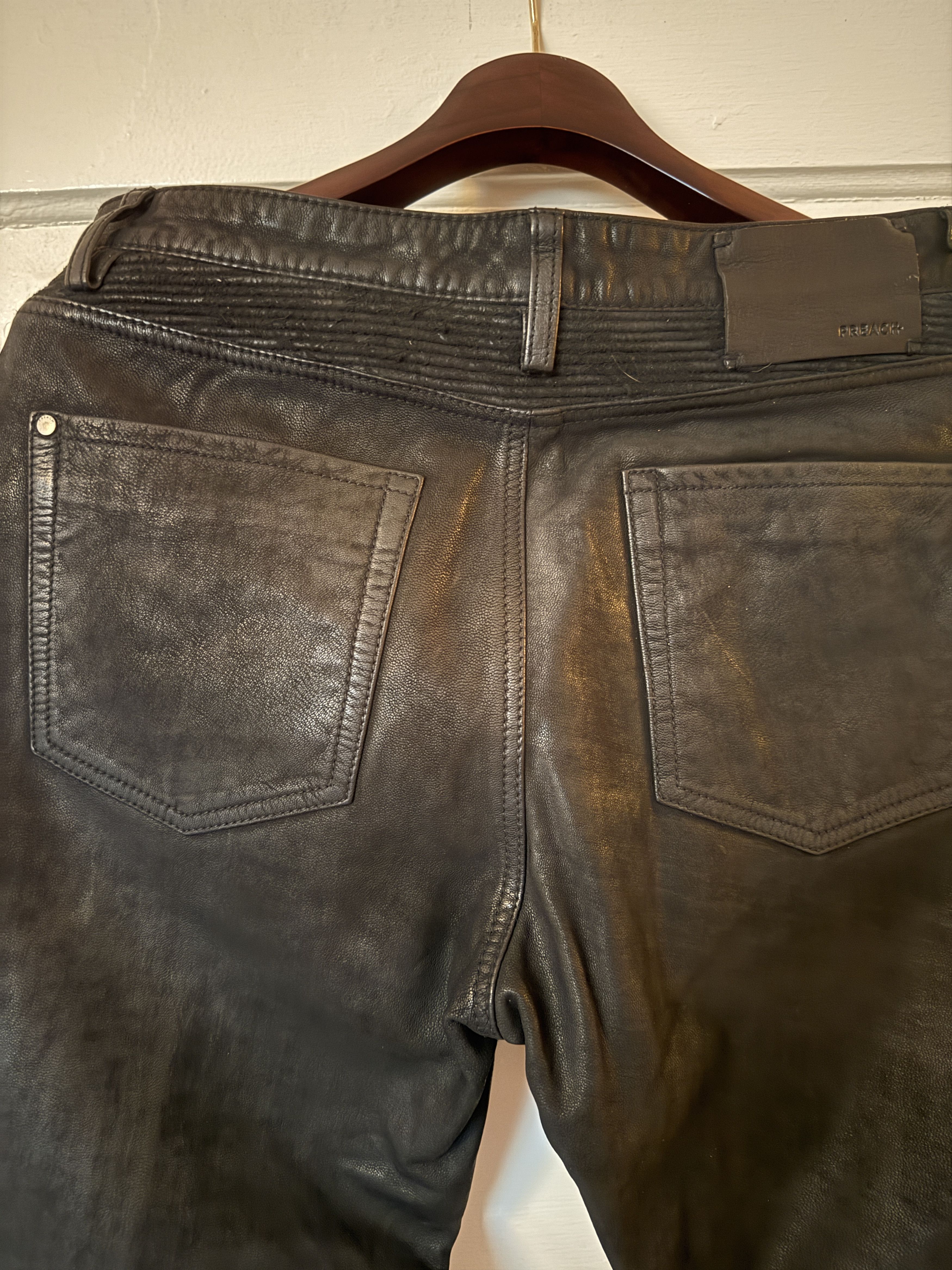 Preach Biker leather pants by Preach, Size S (fits like 32W/30L) Size US 32 / EU 48 - 3 Thumbnail