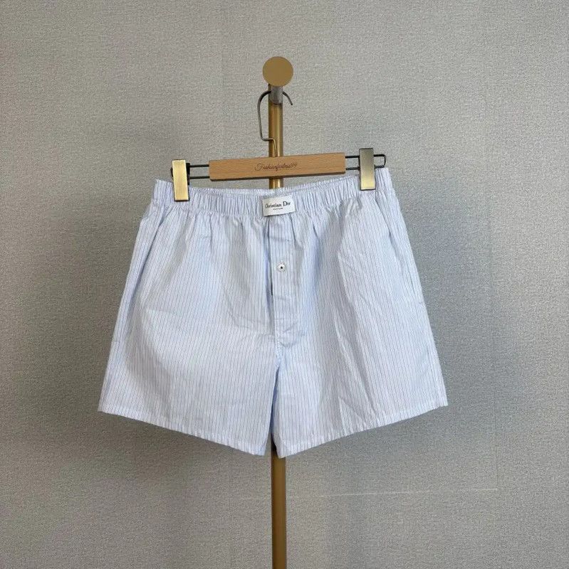 Dior Summer Light Blue Striped Shorts 0089