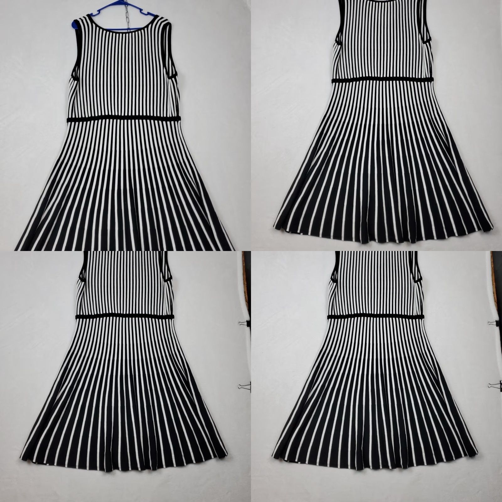 Torrid Torrid Dress Sleeveless Black White Stripe Fit & Flare Midi 2 Plus Size Women Rayon/Polyester Knit XS/S? (Note: This seems incorrect) Size XS / US 0-2 / IT 36-38 - 10 Thumbnail