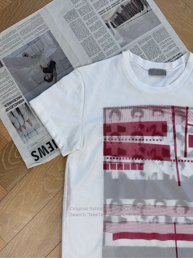 Dior Dior Mesh double-layer stacked printed fake two-piece T-sh Size US XS / EU 42 / 0 - 6 Thumbnail