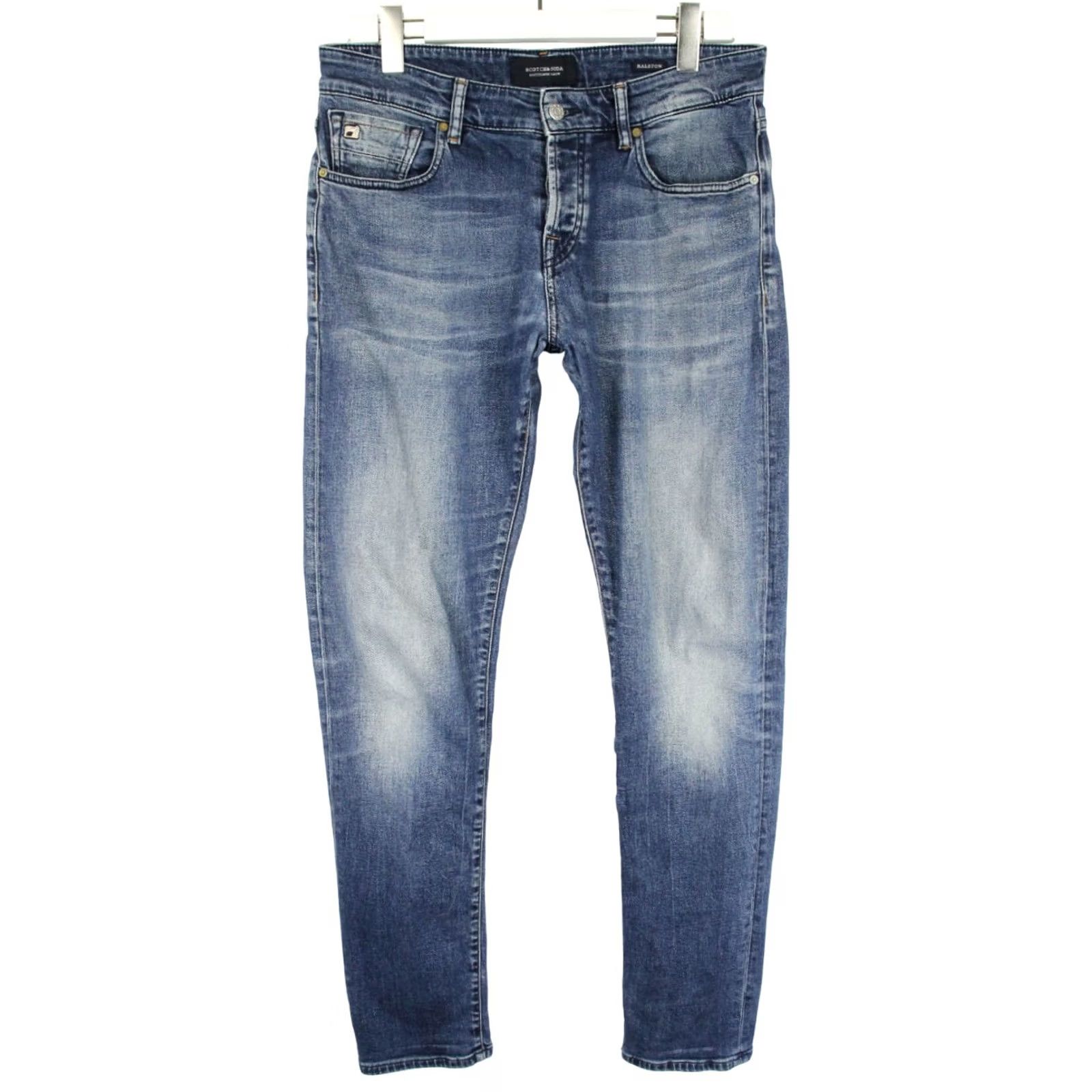 Scotch & Soda SCOTCH & SODA Ralston Jeans Men's W31/L32 Slim Stretch Buttons Fade Effect Slim Fit Blue Jeans Mens W31/L32 Size US 31 - 2 Thumbnail