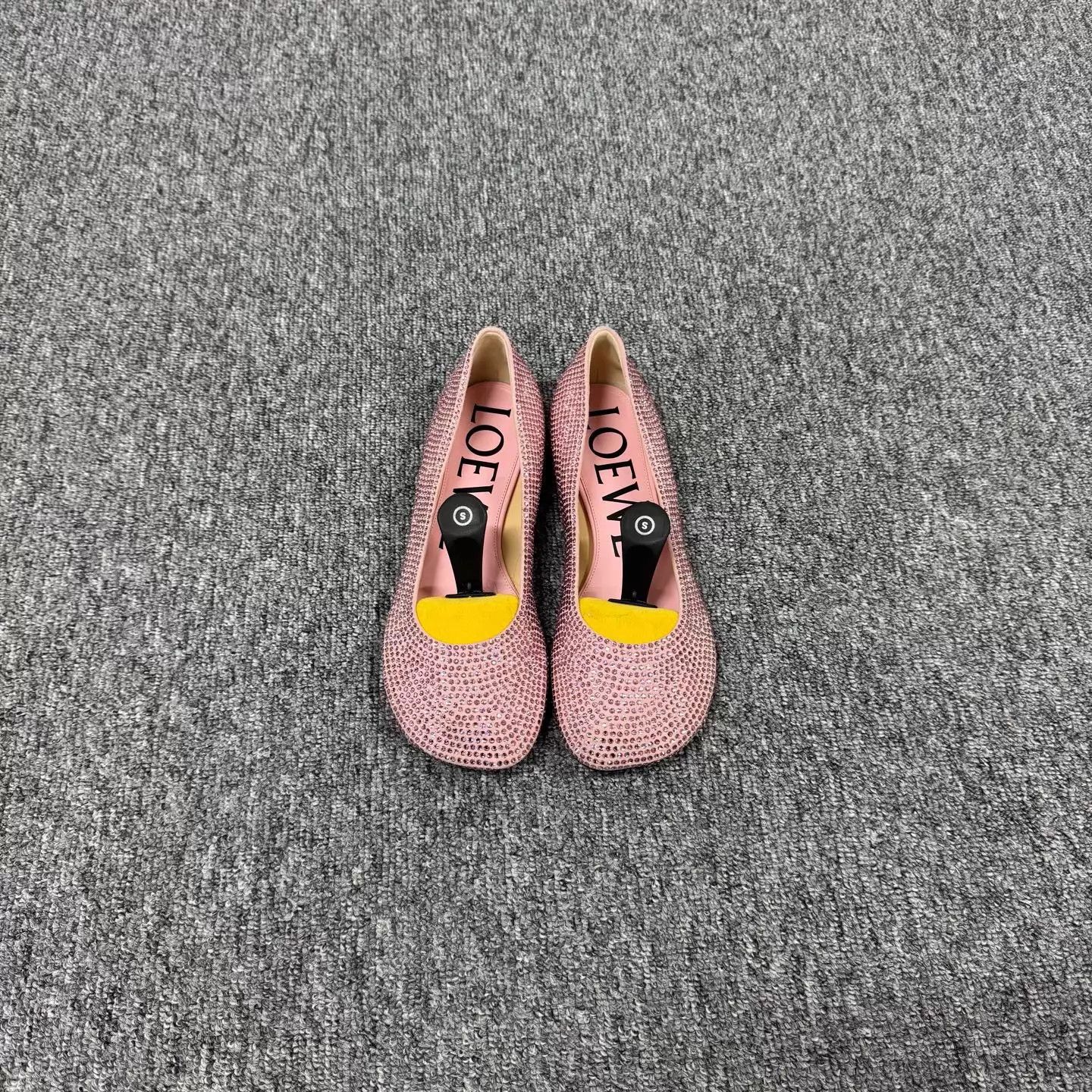 Loewe Loewe Pink Sheepskin Crystal-Embellished Flat Shoes 40 Size US 9.5 / IT 39.5 - 2 Thumbnail