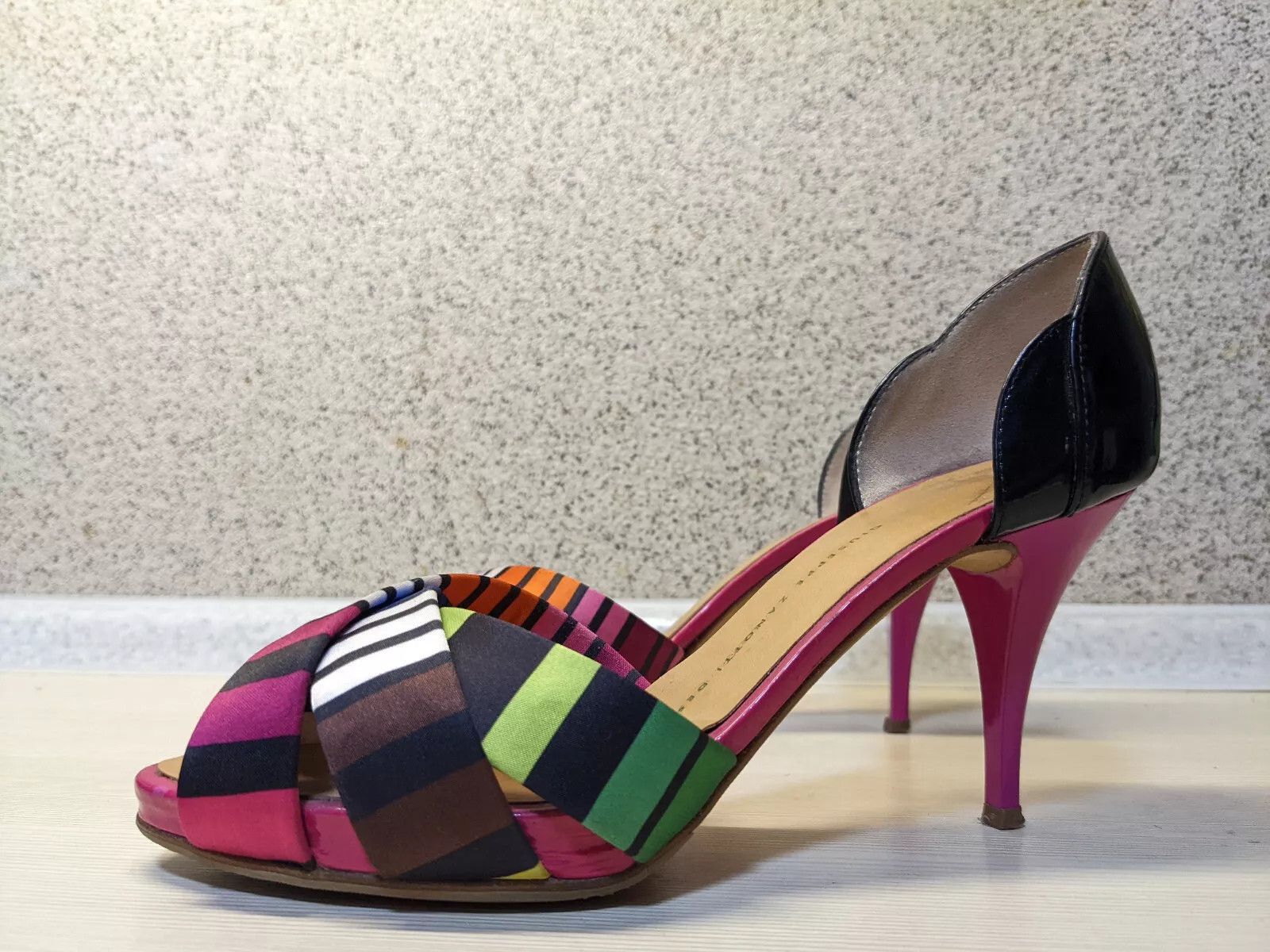 GIUSEPPE ZANOTTI DESIGN LEATHER MULES SIZE 36.5