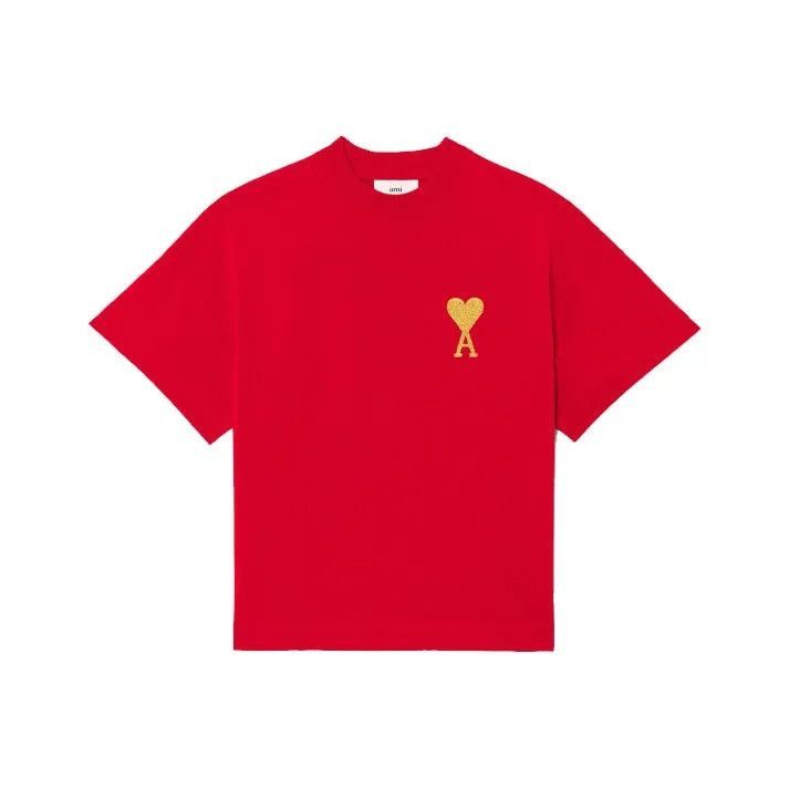 AMI AMI PARIS Red Heart Logo T-shirt -2507 Size US S / EU 44-46 / 1 - 1 Thumbnail