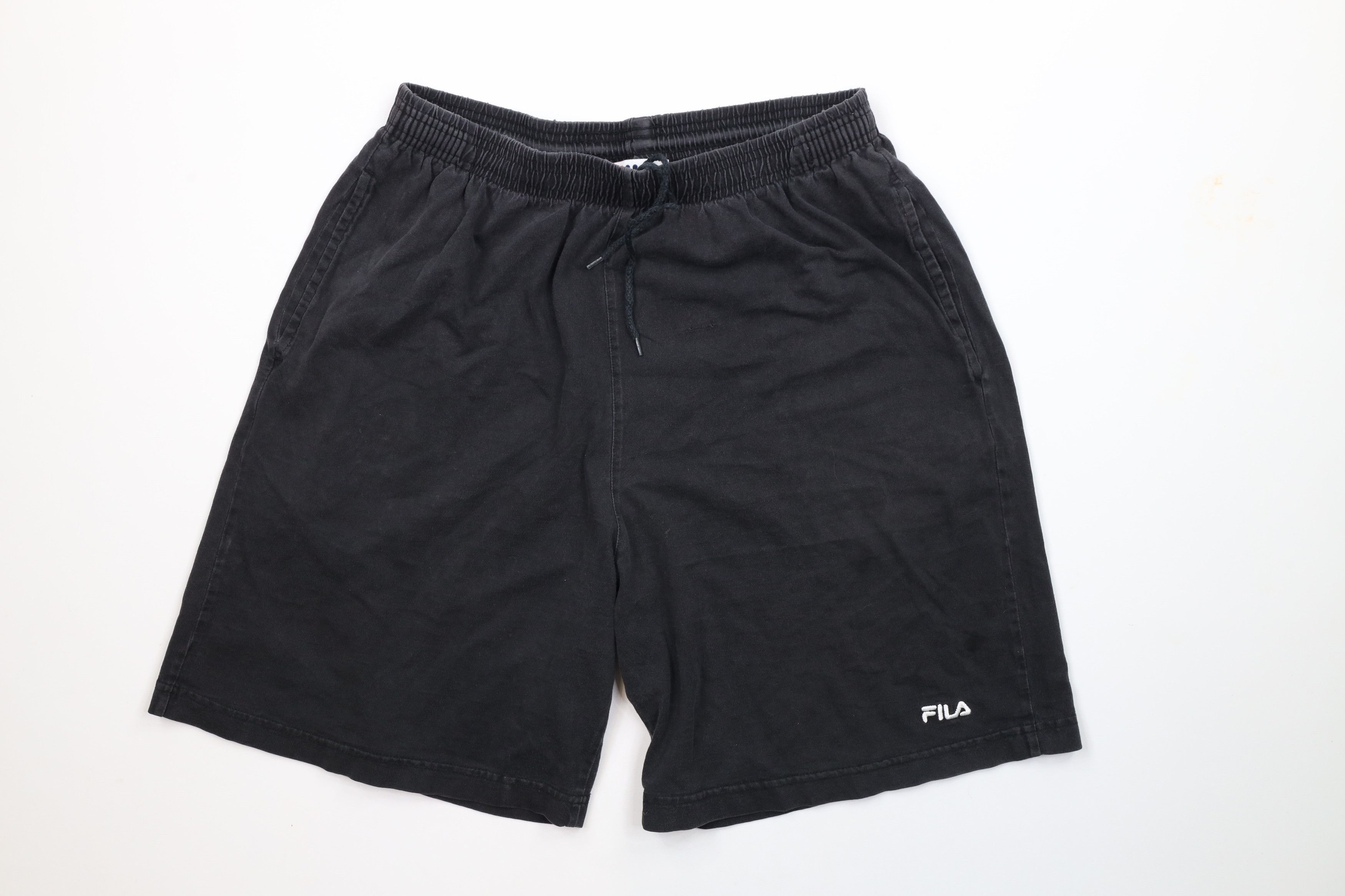 Fila × Vintage Vintage 90s Fila Above Knee Shorts Black Cotton Size US 32 / EU 48 - 1 Thumbnail