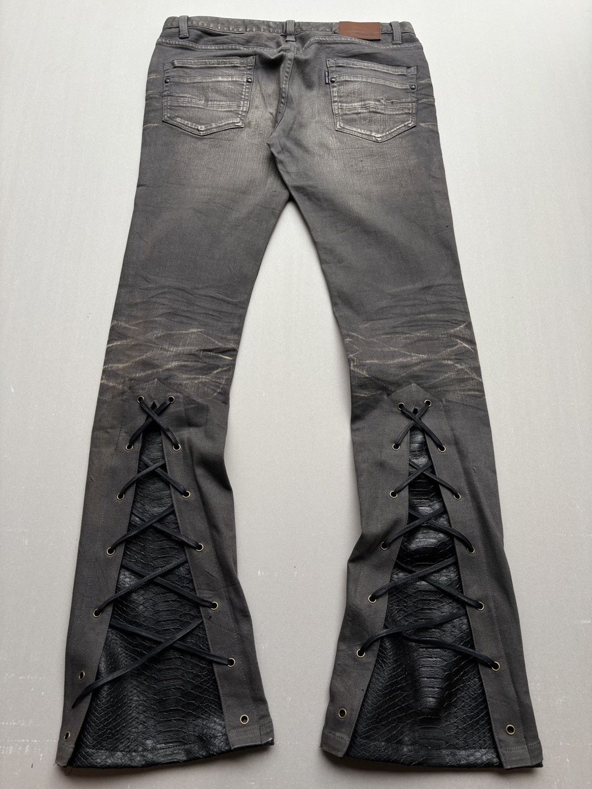 Tornado Mart lace up flare jeans Size US 30 / EU 46 - 2 Thumbnail