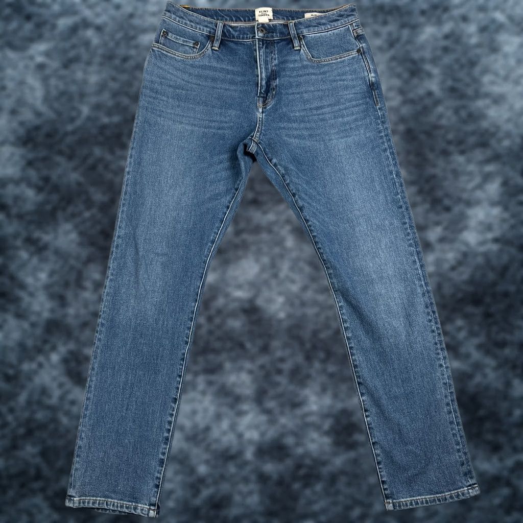 Flint And Tinder Flint and Tinder Mens Jeans Slim Fit Blue 32x30 Stretch Denim Pants Size US 32 / EU 48 - 1 Thumbnail
