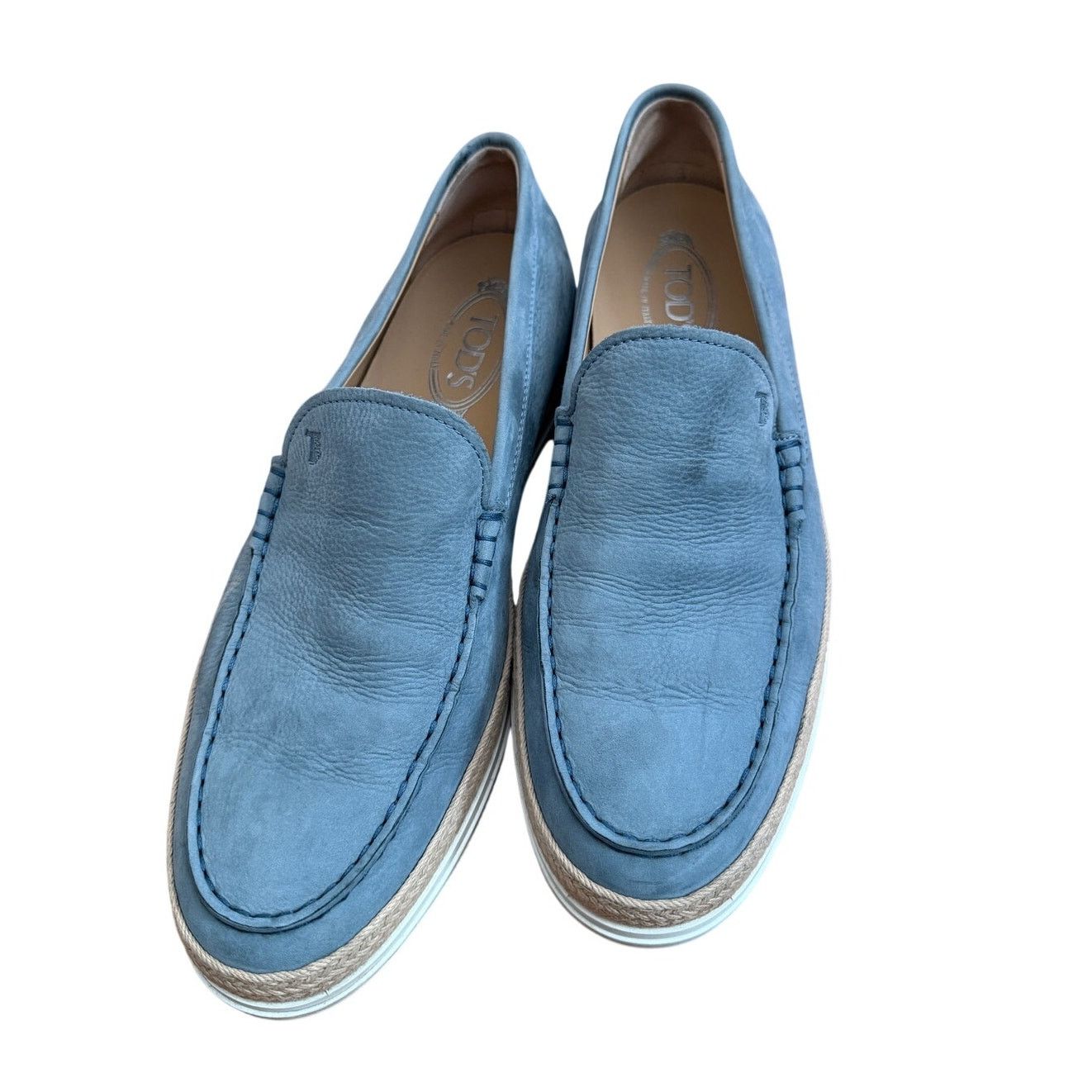 Tod's Tod's Baby Blue Suede Slip-On Espadrille Loafer Size US 10 / EU 43 - 3 Thumbnail