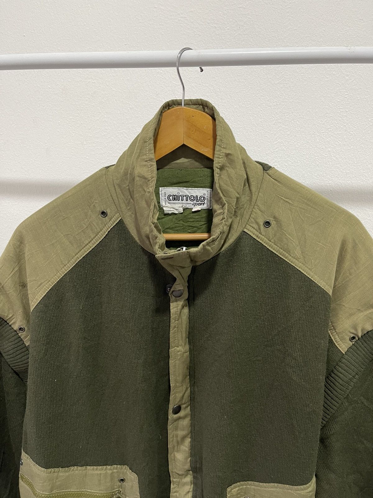 Aran Isles Knitwear × Vintage 80s Chittolo Sport Army Style Jacket Size US XL / EU 56 / 4 - 6 Thumbnail