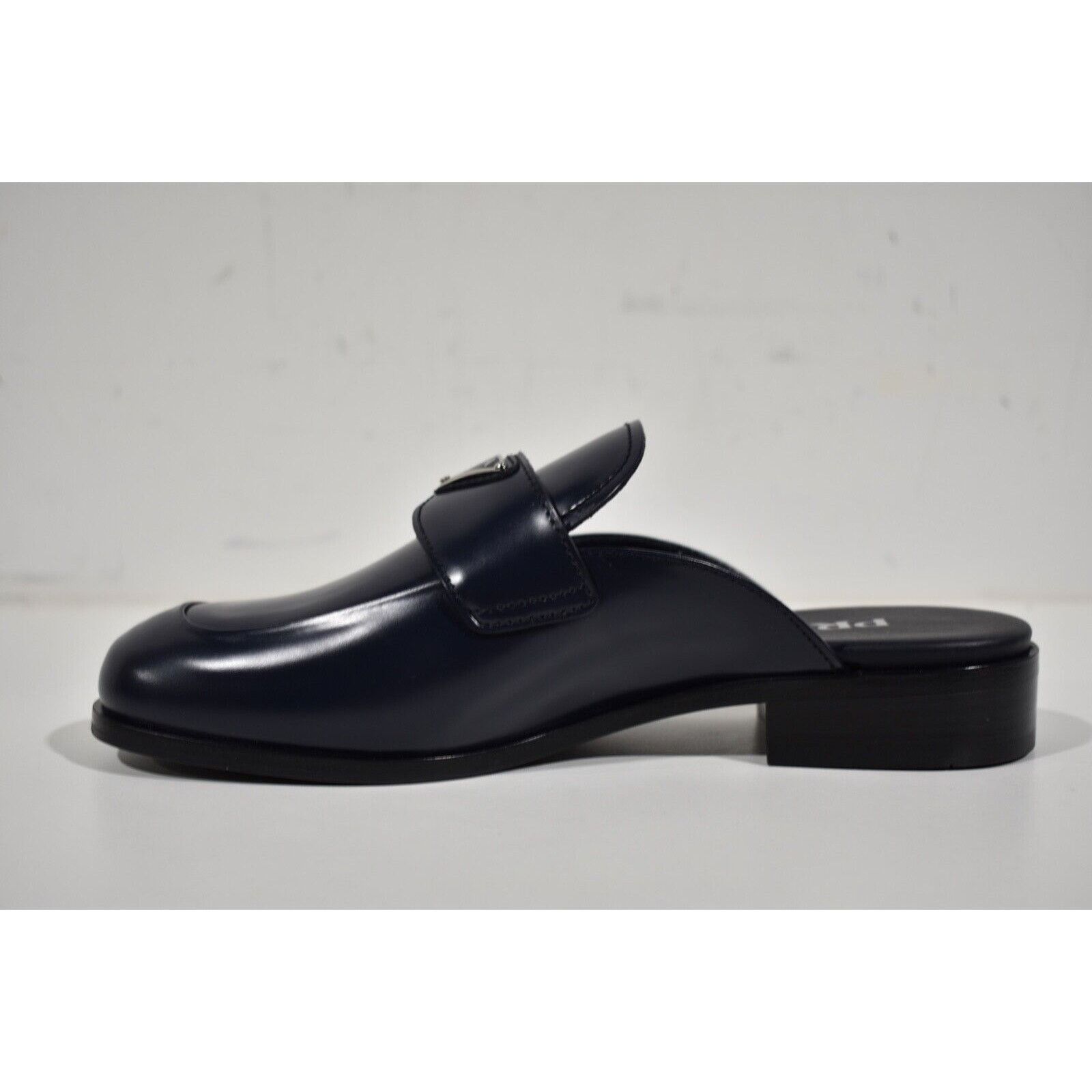 Prada Prada Leather Triangle Loafer Slip On Slide Mule Flat 36.5 Size US 6 / IT 36 - 9 Thumbnail