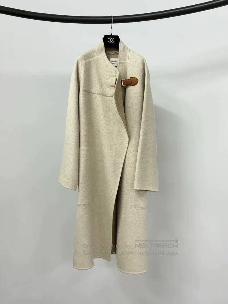 Hermes Hermes Double-faced cashmere coat Size XXS / US 00 / IT 34 - 1 Thumbnail
