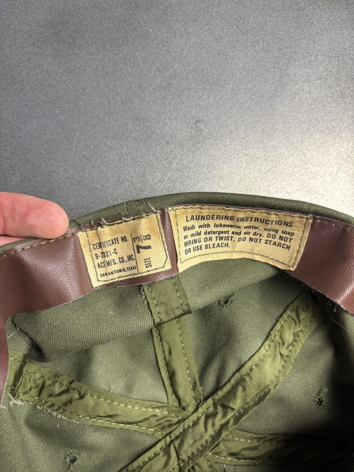 Vintage 1970s Vintage Army Hat Hot Weather Field Cap OG-107 Vietnam Size ONE SIZE - 5 Thumbnail