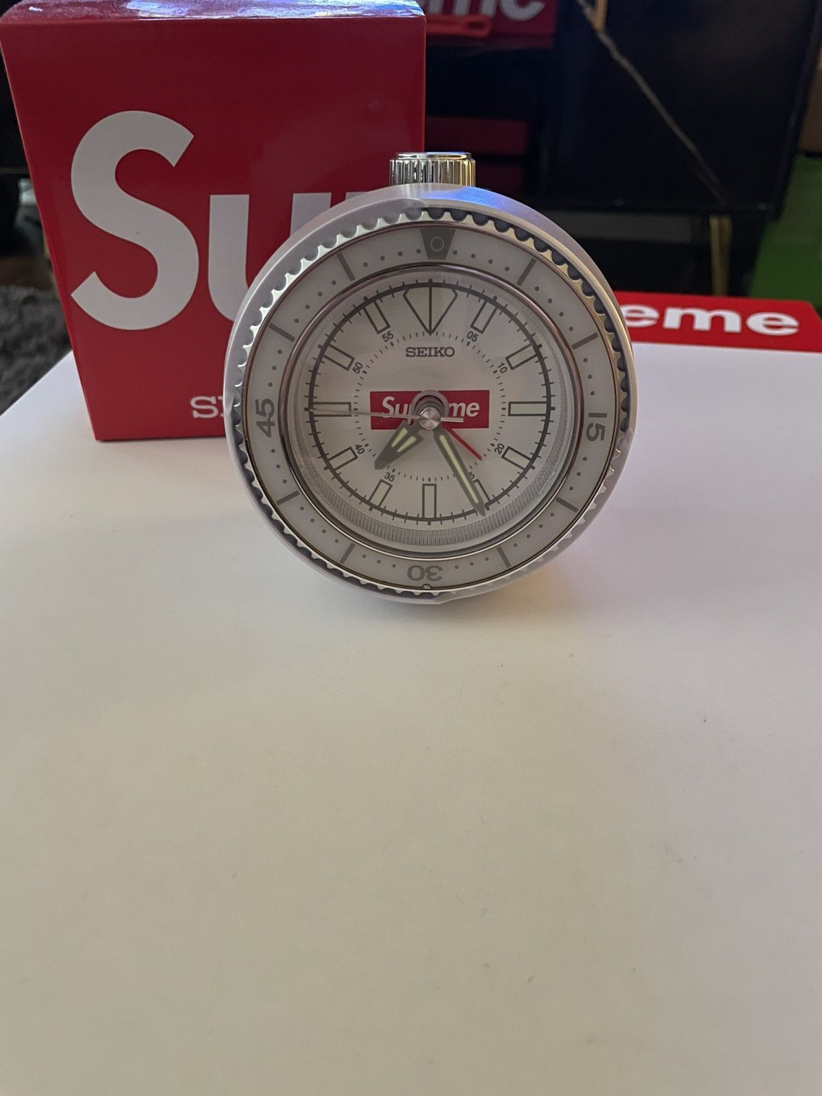 時計 Supreme x Seiko Mai Alarm Clock \"Red\" Supreme Seiko Marathon Clock Red - SS21 - US