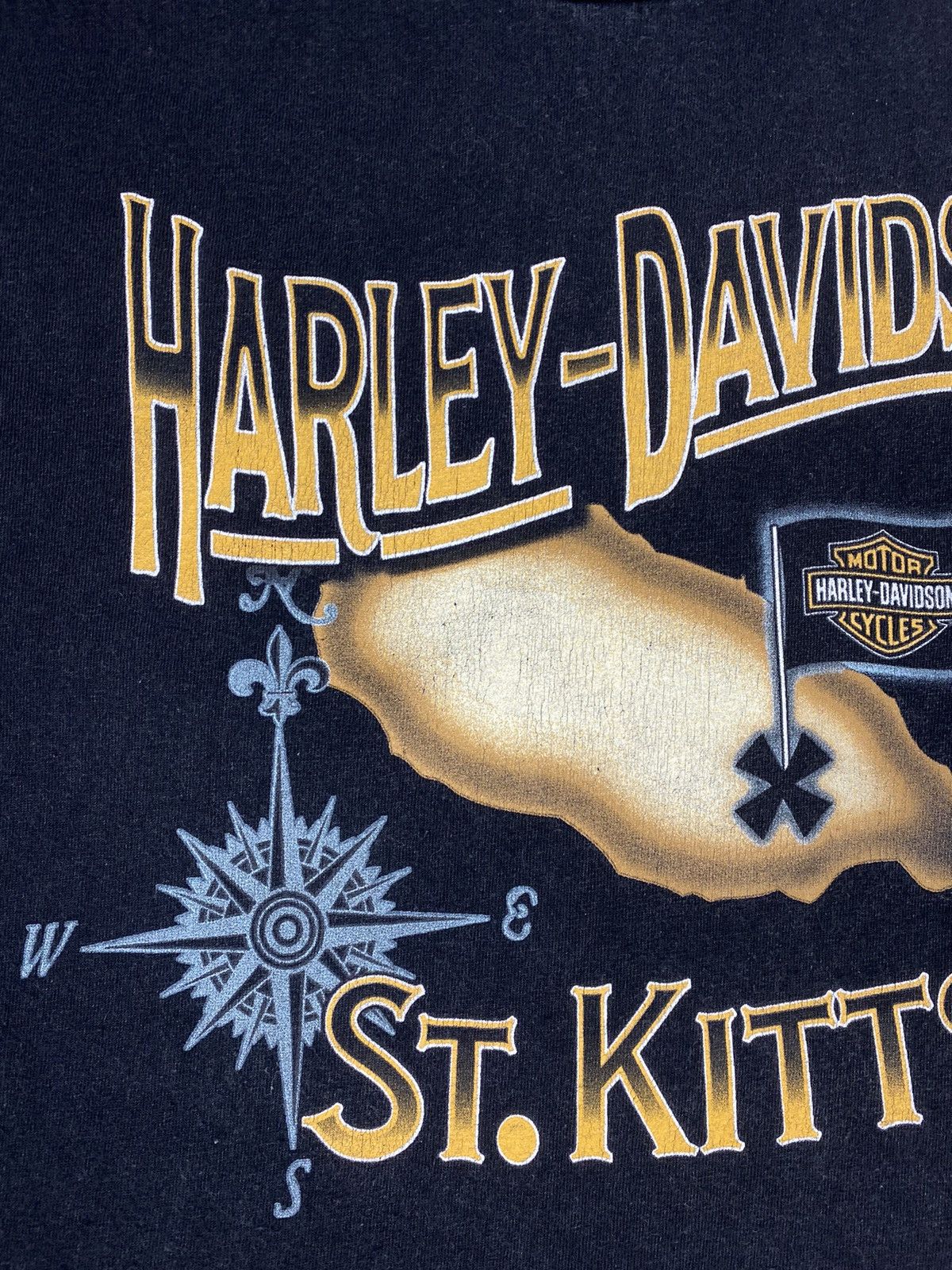 Harley Davidson × Vintage Vintage Harley Davidson Motorcycles St Kitts Graphic Tee Size US XL / EU 56 / 4 - 6 Thumbnail