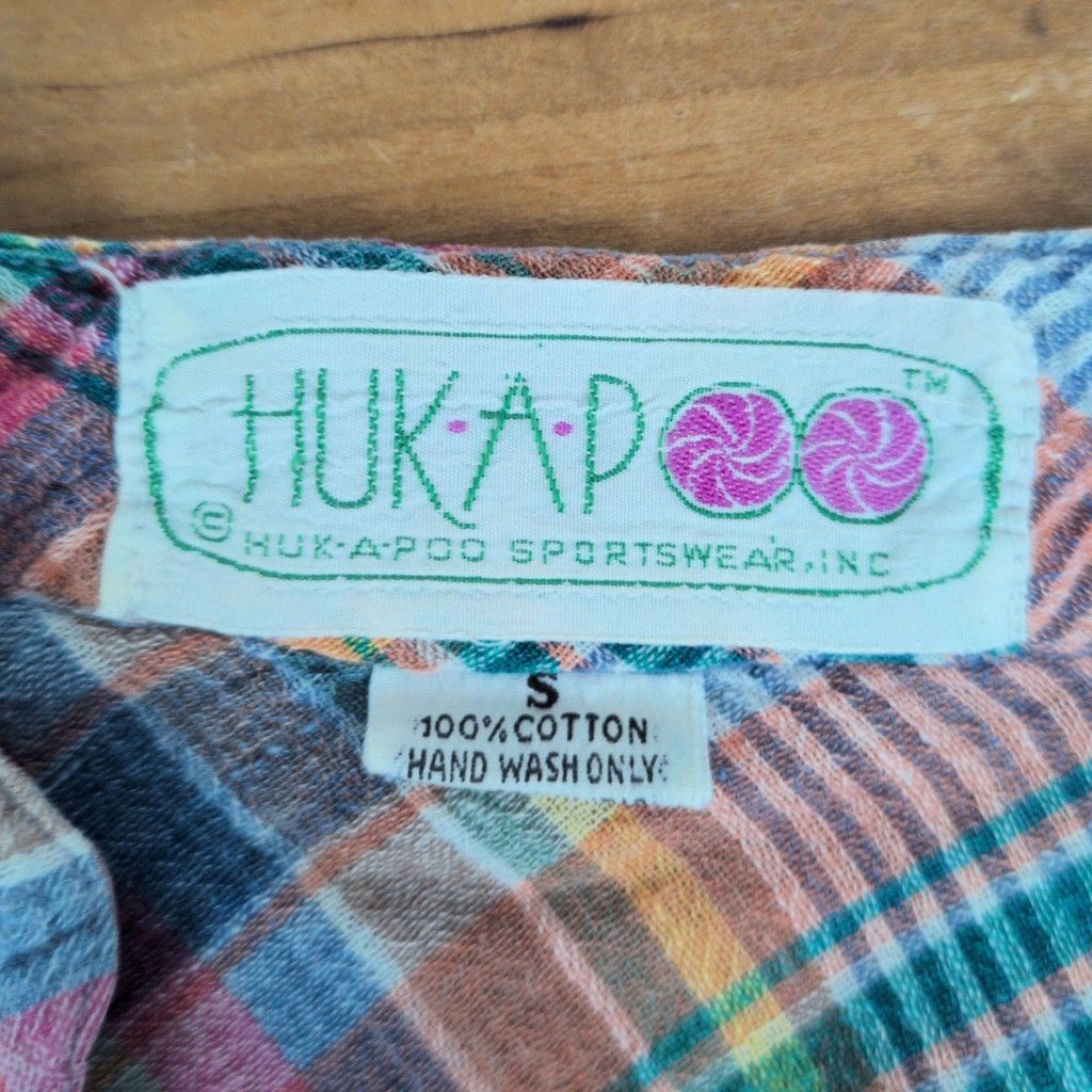 Vintage Vintage Huk-A-Poo Crinkle Cotton Plaid India Made Top Size S / US 4 / IT 40 - 2 Thumbnail