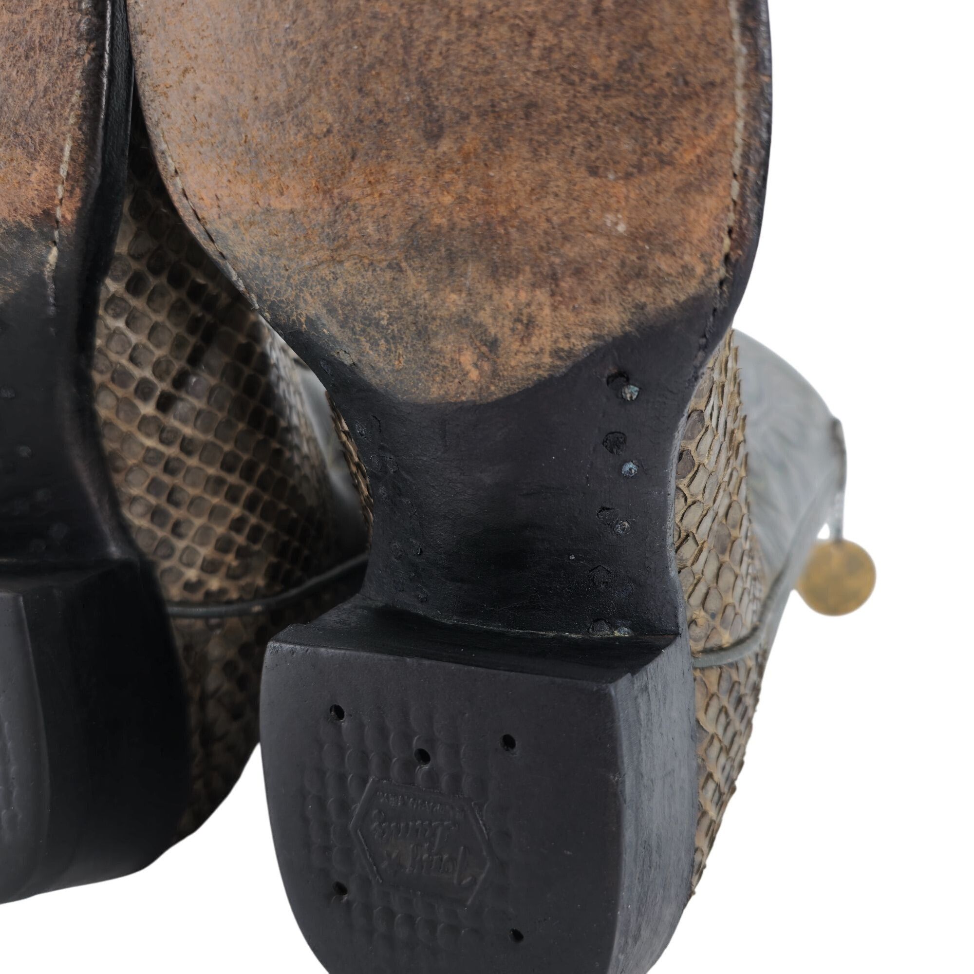 Tony Lama Vintage Anaconda Snakeskin Tony Lama Mens 9E Gold Label Boot Size US 9 / EU 42 - 12 Thumbnail
