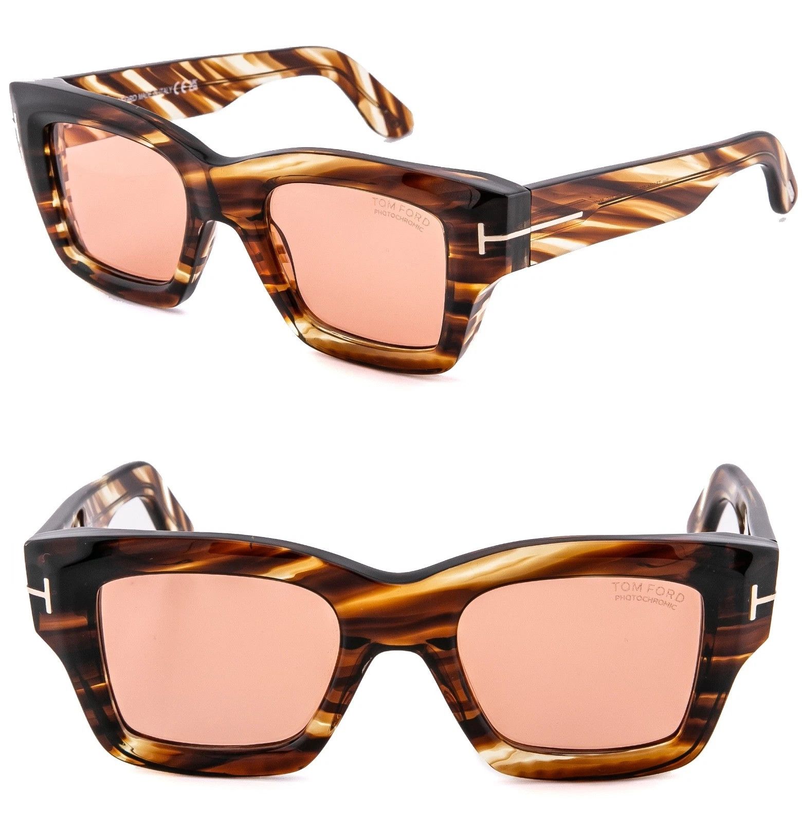 Tom Ford TOM FORD ILIAS TF1154 55E Rose Brown FT1154 Sunglass 1154 Size ONE SIZE - 1 Thumbnail