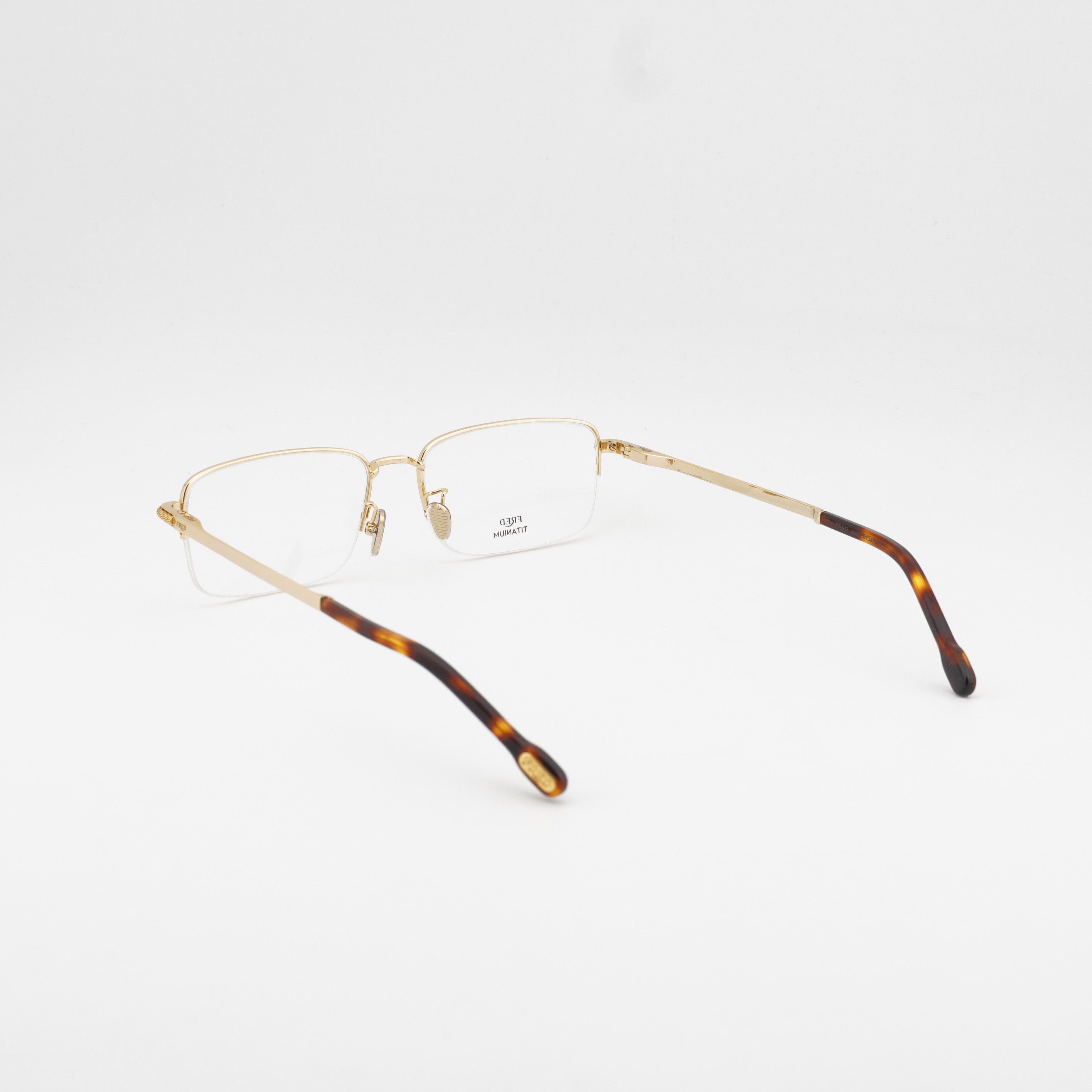 FRED Fred FG50024F 032 Eyeglasses Gold 56mm Rectangle Frame Size ONE SIZE - 3 Thumbnail