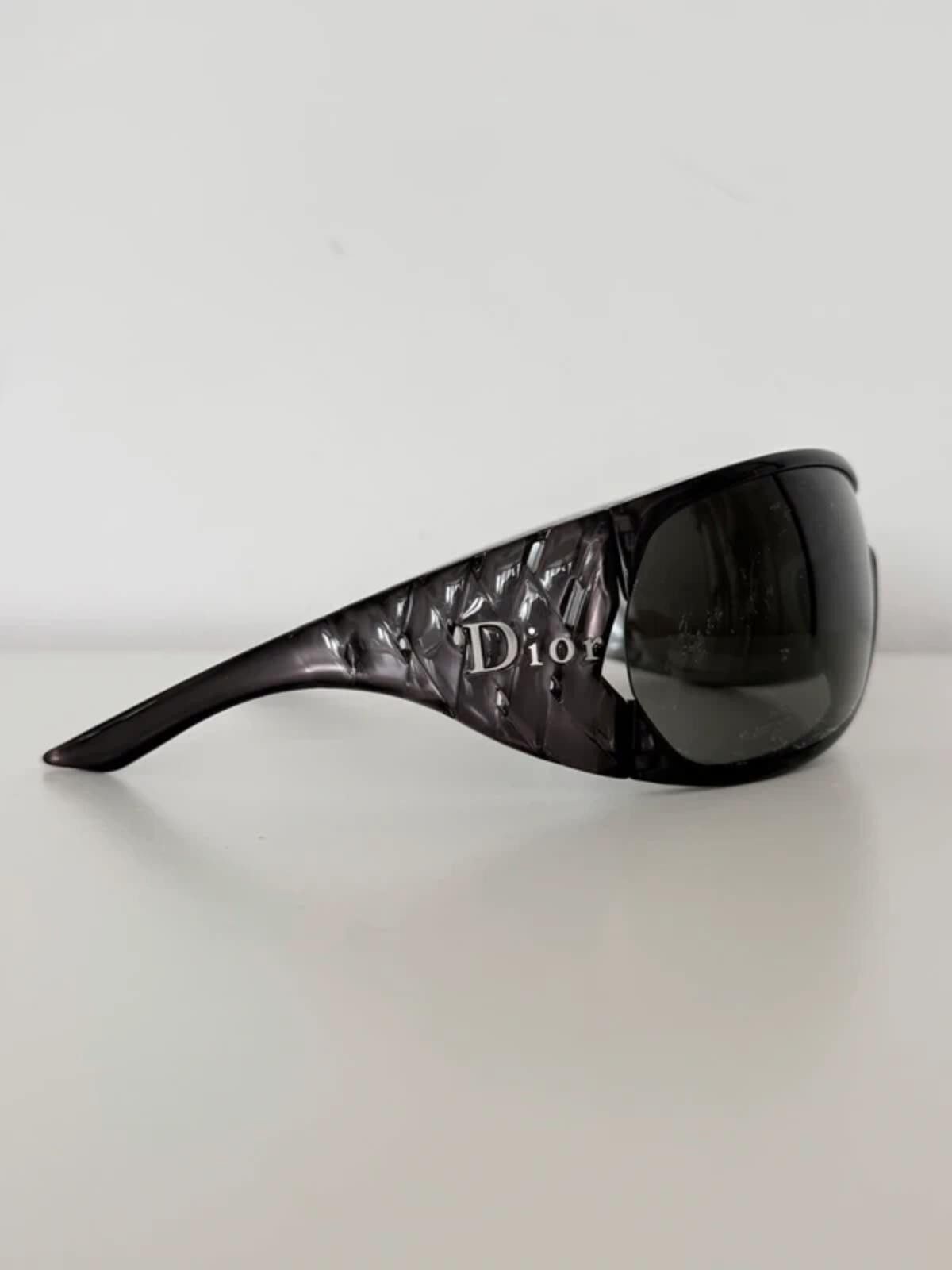 Dior Dior Black Ribbon Shield Sunglasses Size ONE SIZE - 7 Thumbnail