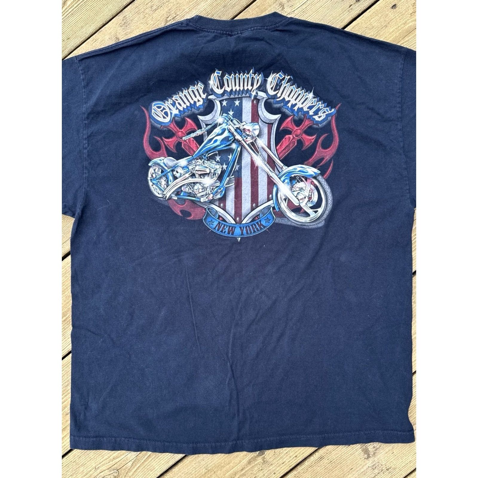 Vintage VINTAGE Orange County Choppers T Shirt OCC Long Sleeve Motorcycle Biker Flames XXL Blue 2000s Mens Size US XXL / EU 58 / 5 - 6 Thumbnail