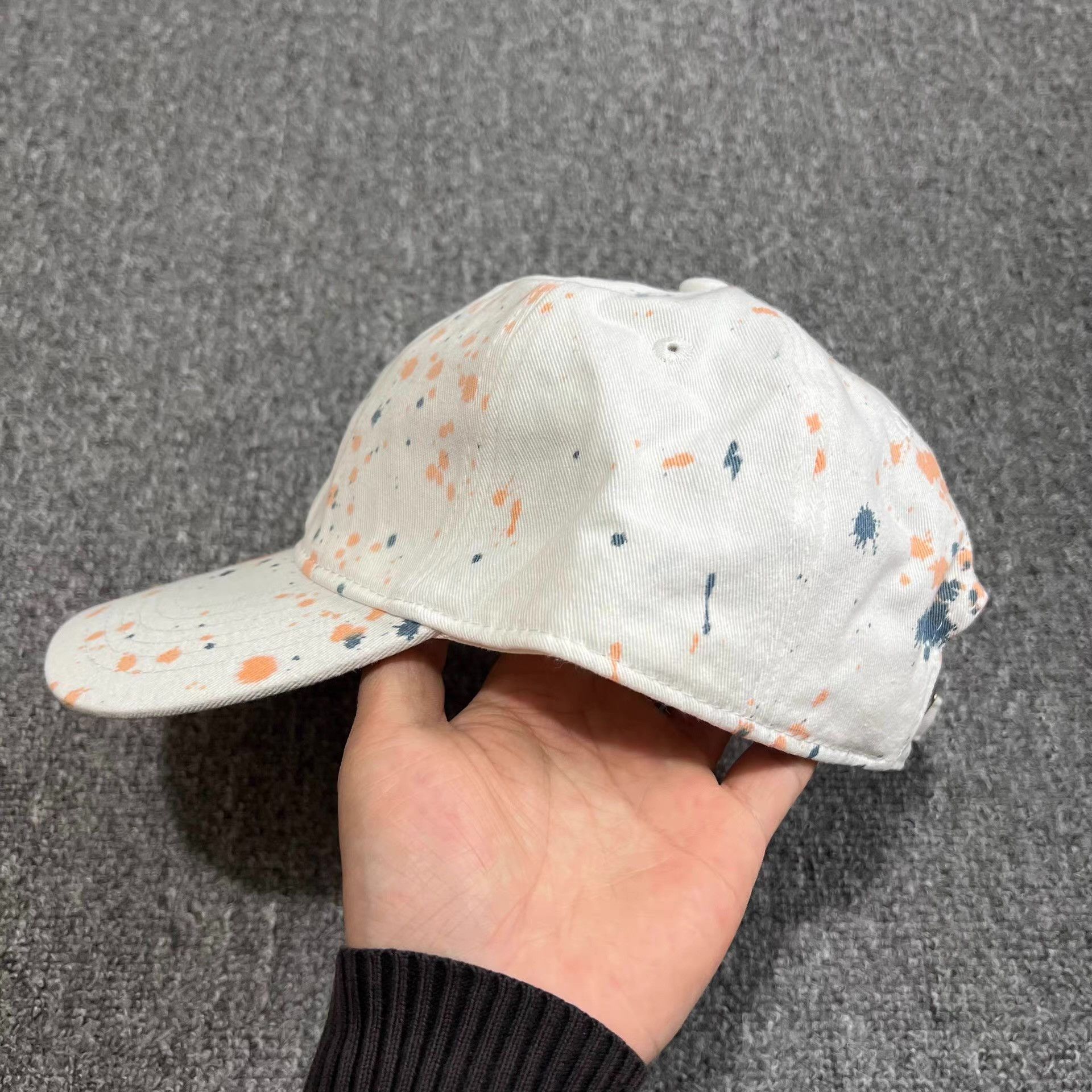 Cross Colours CrossEmbroideredSplashInkCurved Brim Baseball Cap Visor Q7 Size ONE SIZE - 5 Thumbnail