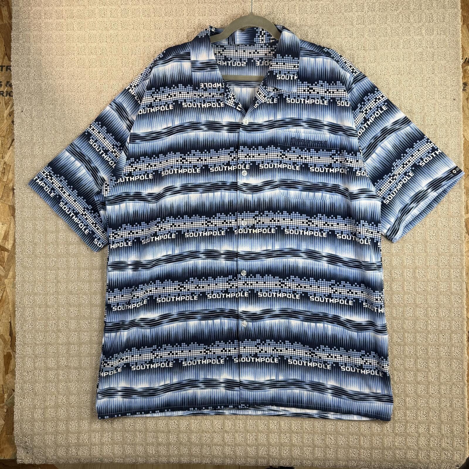 Southpole y2k southpole all over print button up shirt 2XL Size US XXL / EU 58 / 5 - 1 Thumbnail