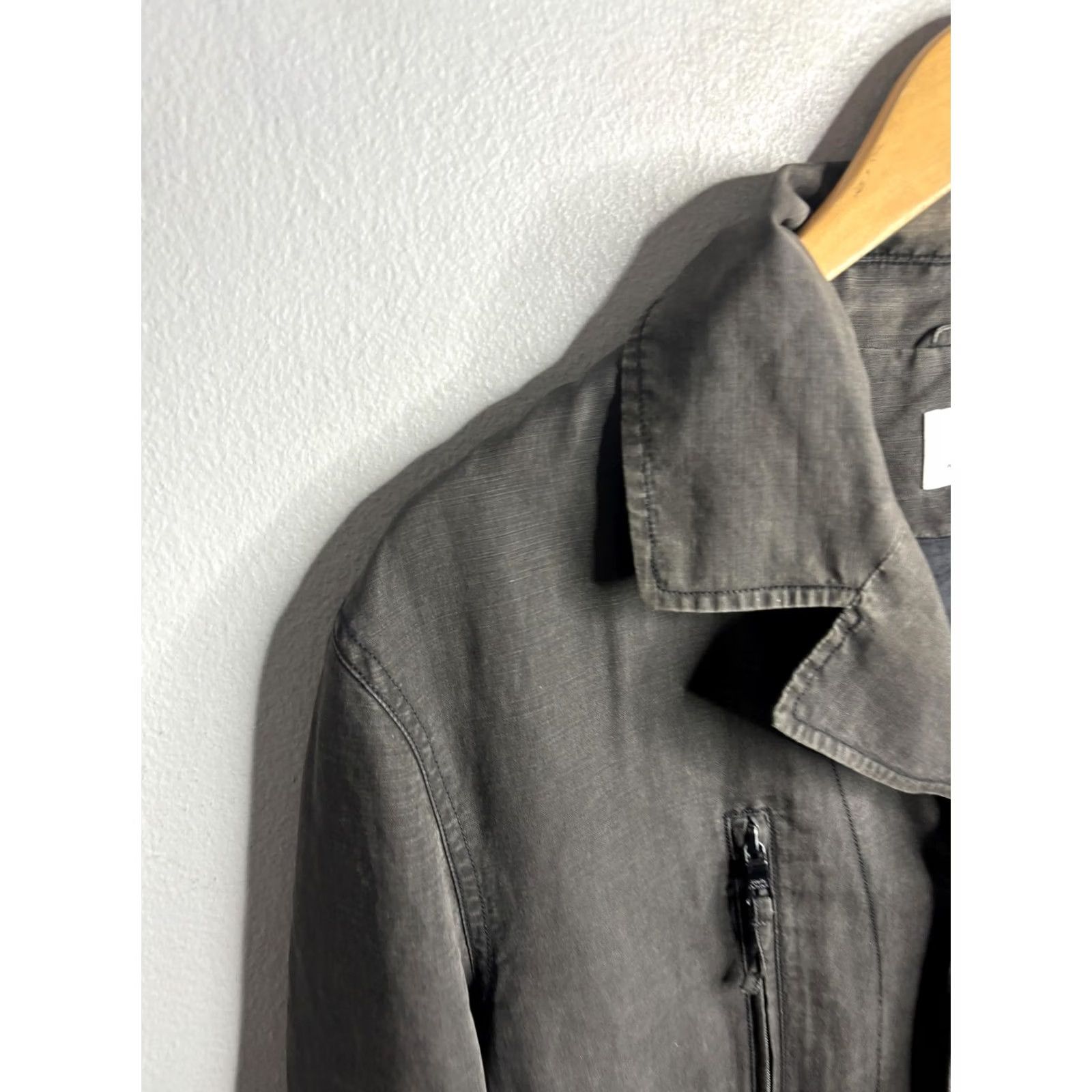 Armani Exchange Armani Exchange Jacket Mens Medium Gray Cotton Military Full Zip Pockets Size US M / EU 48-50 / 2 - 3 Thumbnail