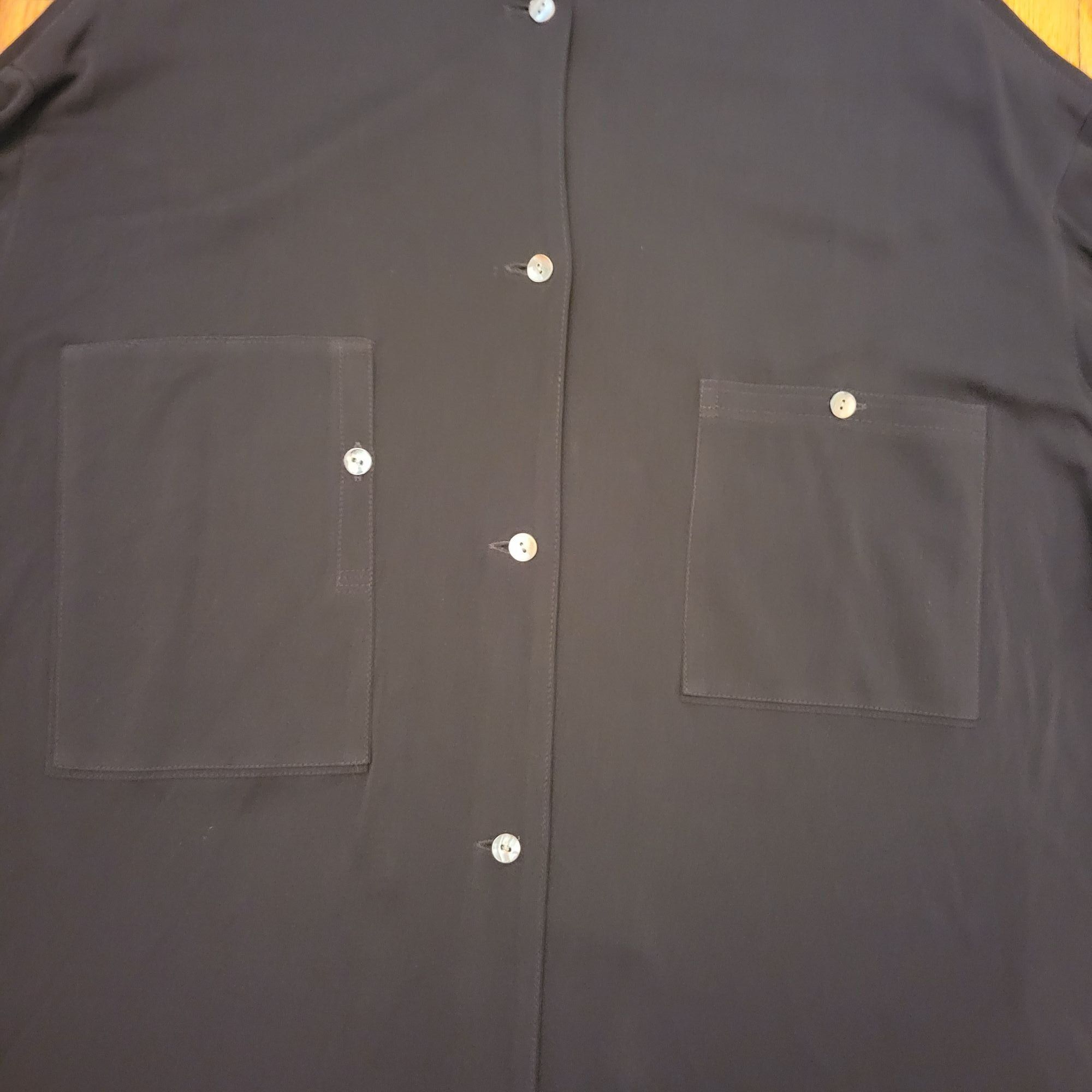 Other Tom Linda Platt Black Button Up Shirt Dress 12 Pockets Profe Size XL / US 12-14 / IT 48-50 - 4 Thumbnail