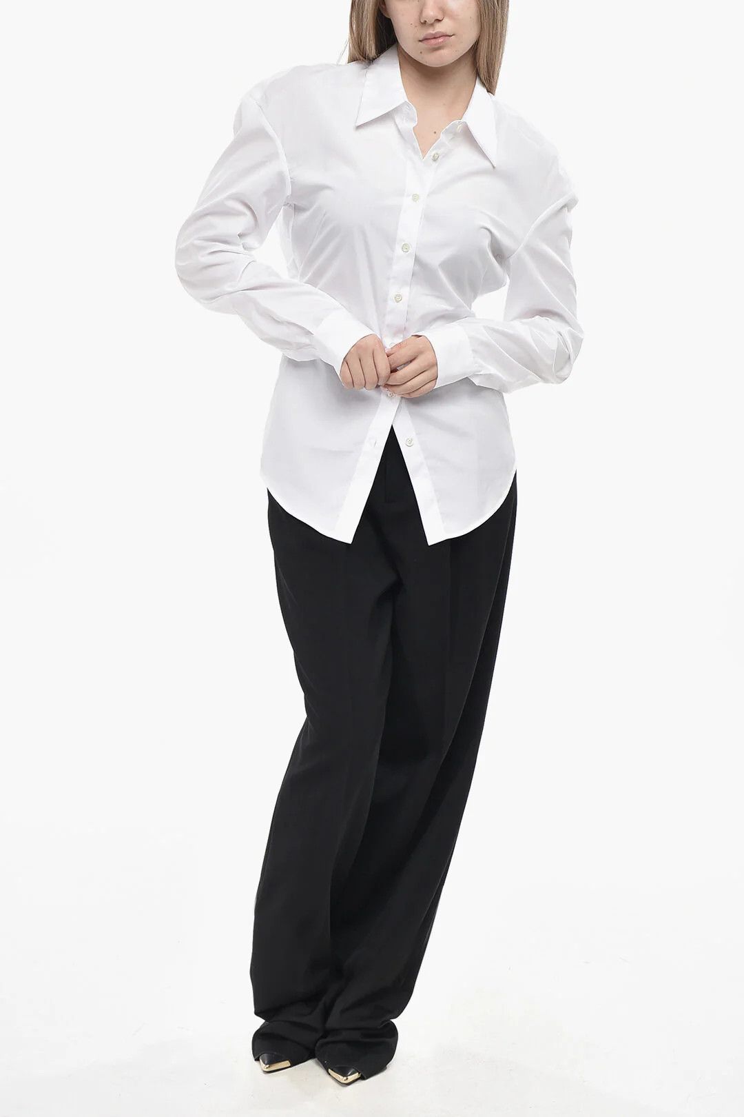 Dries Van Noten og1mm0426 Poplin Shirt in White Size XS / US 0-2 / IT 36-38 - 4 Thumbnail