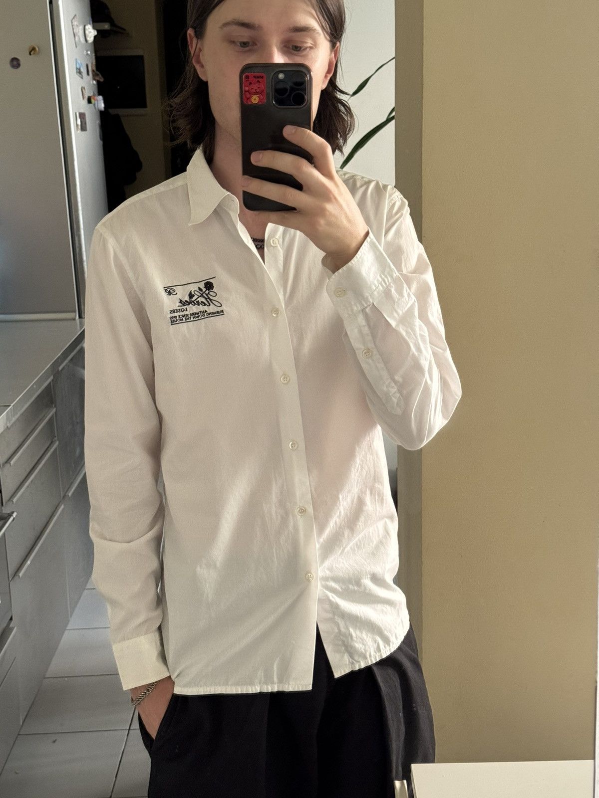 Raf Simons Fw19 Raf Simons Heroes/Losers Button-Up(White/M) Size US M / EU 48-50 / 2 - 4 Thumbnail