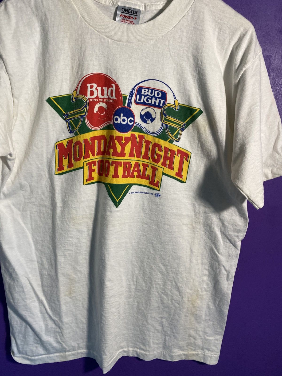 Other Vintage 1989 Budweiser Monday night football t-shirt Size US L / EU 52-54 / 3 - 3 Thumbnail