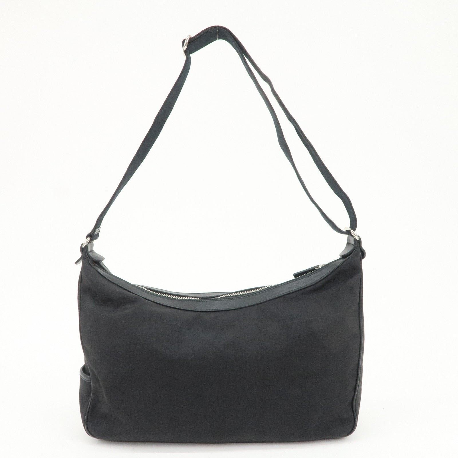 Salvatore Ferragamo Ferragamo Gancini Nylon Shoulder Bag Black Size ONE SIZE - 2 Thumbnail