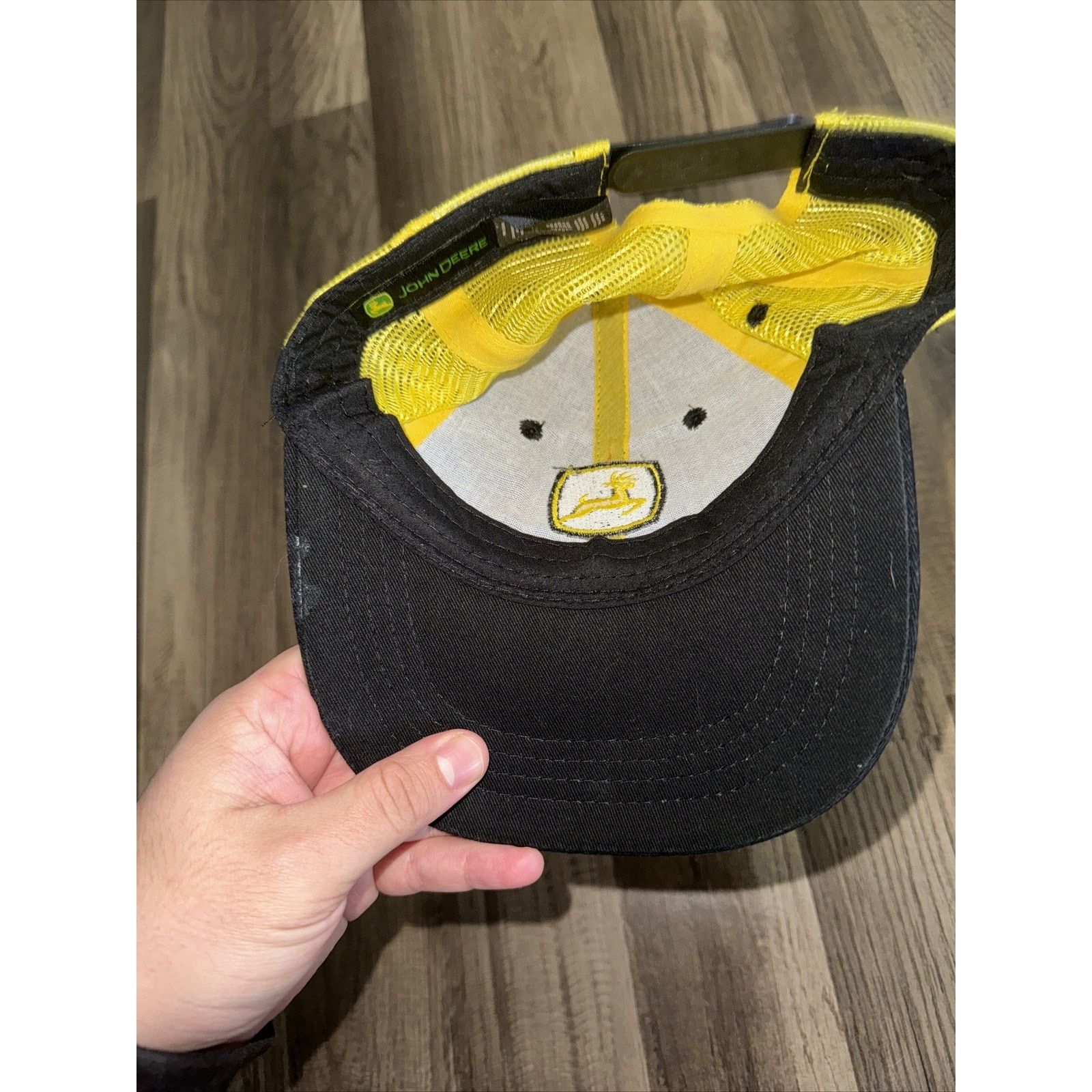 John Deere John Deer Trucker Hat Black And Yellow Adjustable Size ONE SIZE - 4 Thumbnail