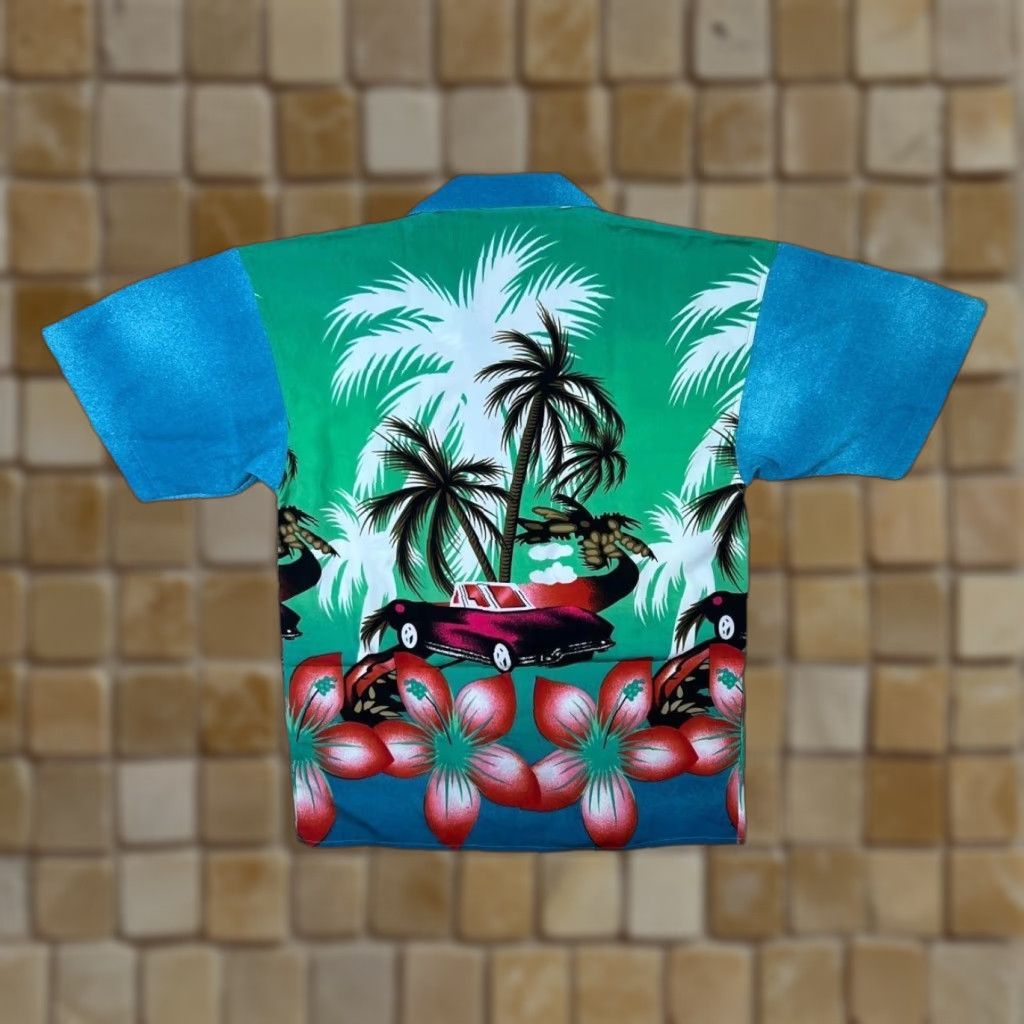 Vintage Oxyzone Hawaiian Tropical Patterned All-Over Print Polyester Shirt Small M L - Mens Button-Up Short Sleeve Collared Casual 90s Size US S / EU 44-46 / 1 - 1 Thumbnail