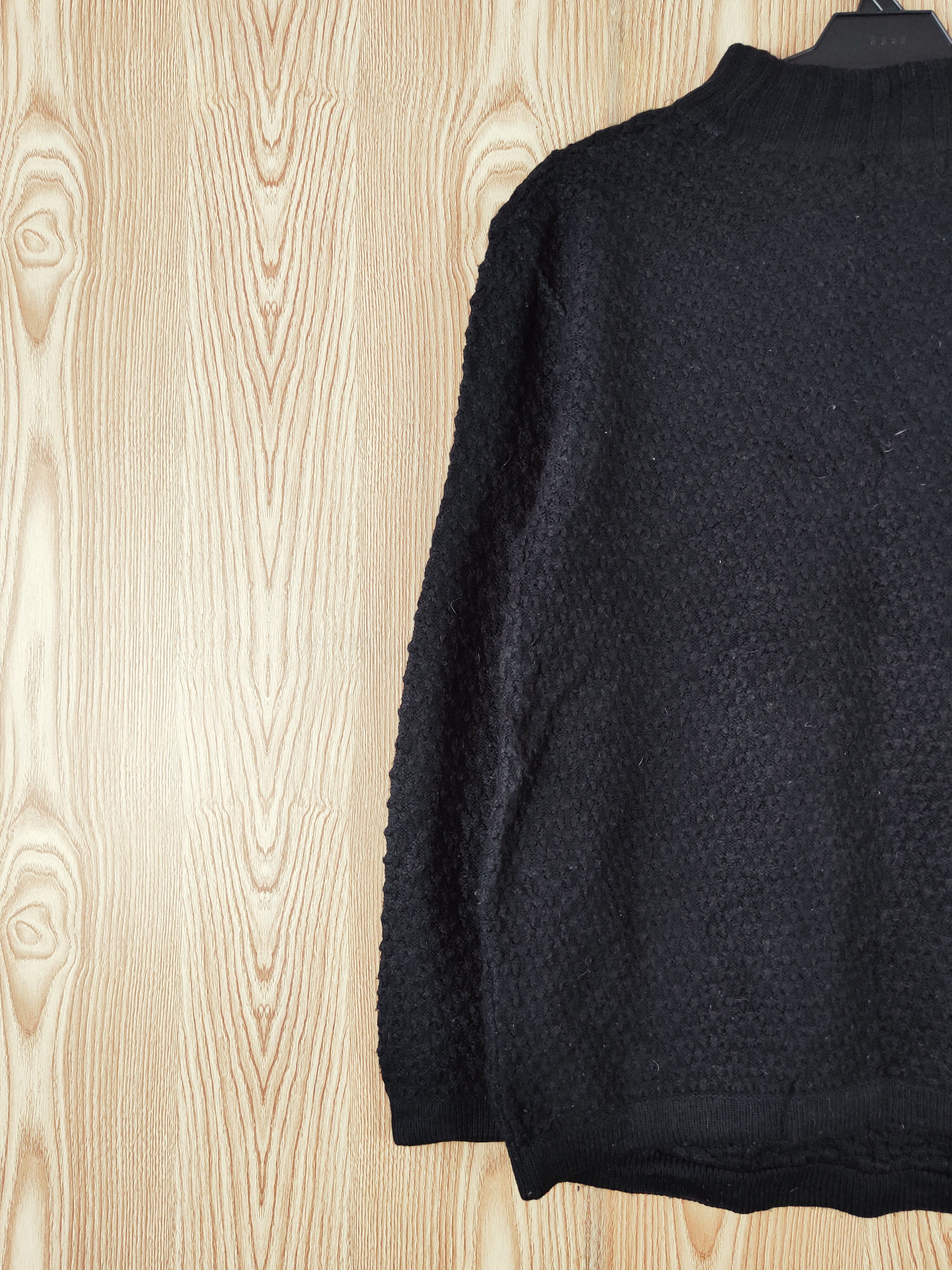 Homespun Knitwear × Japanese Brand × Vintage Chercheur Black Knitwear Sweatshirts #W867 Size M / US 6-8 / IT 42-44 - 8 Thumbnail