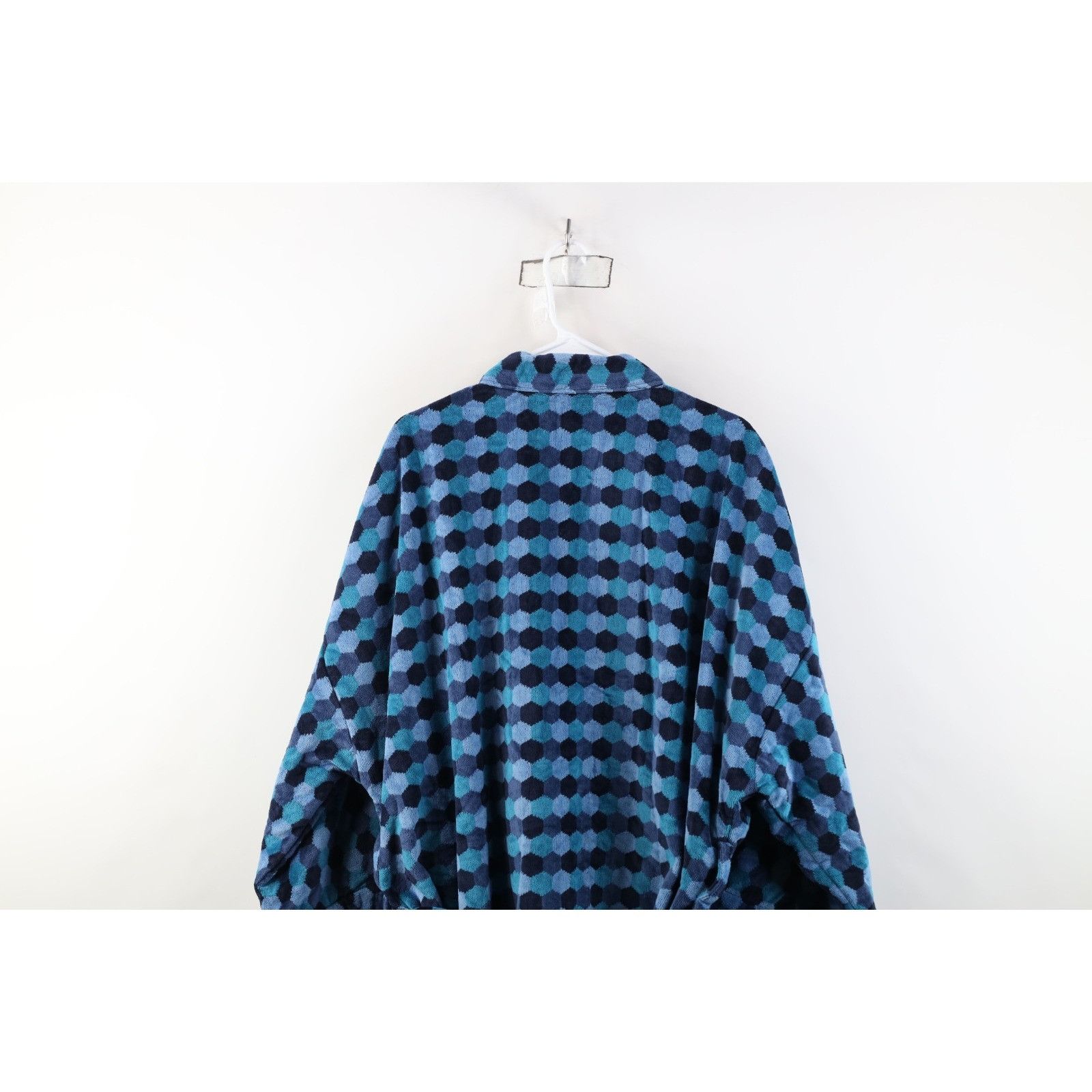 Deadstock Vintage 90s Streetwear Geometric Belted Bath Robe