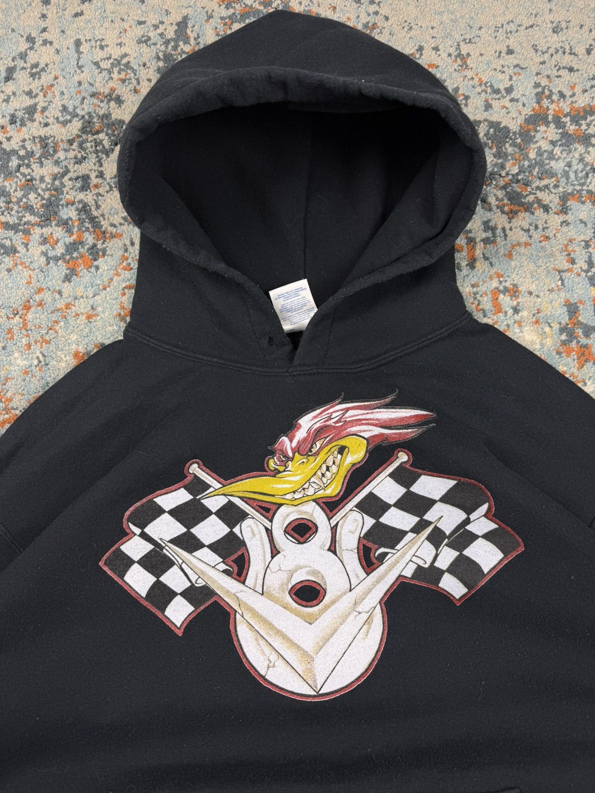 Vintage Vintage 90s Mr Horsepower V8 Clay Smith Cams graphic hoodie Size US M / EU 48-50 / 2 - 4 Thumbnail