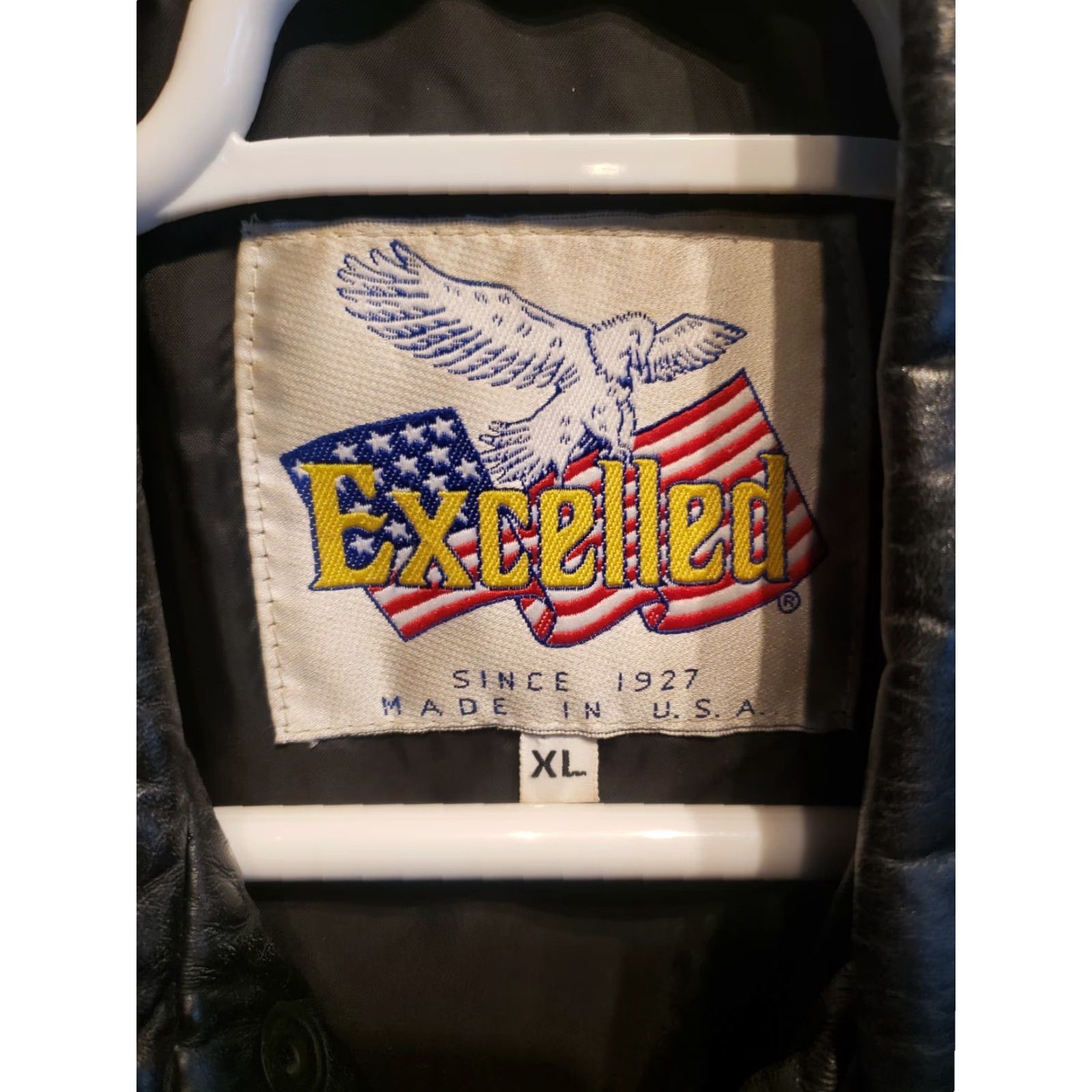 Vintage VINTAGE Excelled A-2 Black Leather Aviator Flight Bomber Jacket Mens XL size XL Leather Motorcycle Jacket Size US XL / EU 56 / 4 - 5 Thumbnail